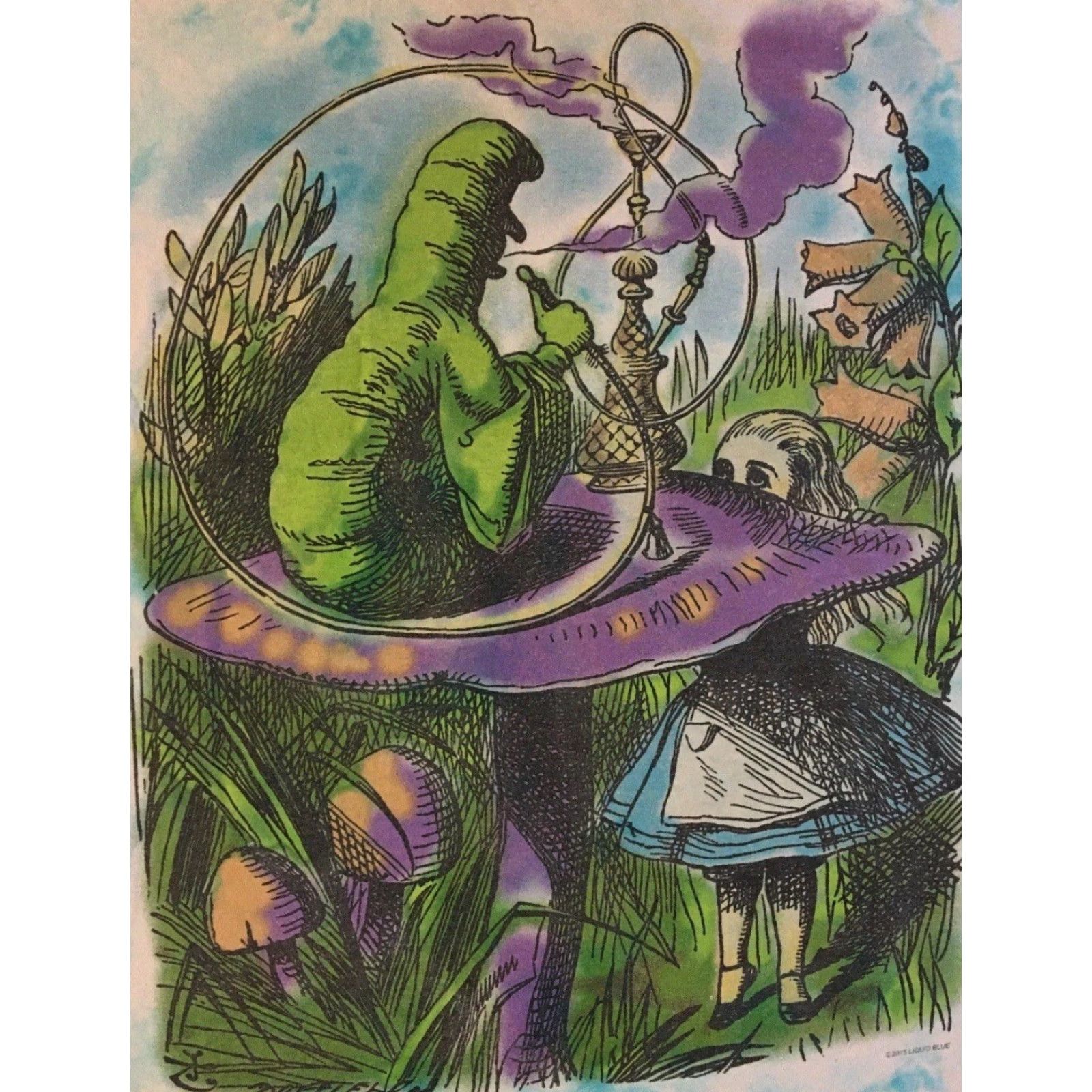 Liquid Blue Grateful Dead Liquid Blue Alice In Wonderland Faded Distressed Mushroom Shirt 2XL Short Sleeve Graphic Tee Men blue 60s 70s Hippie Psychedelic Vintage Size US XXL / EU 58 / 5 - 2 Thumbnail