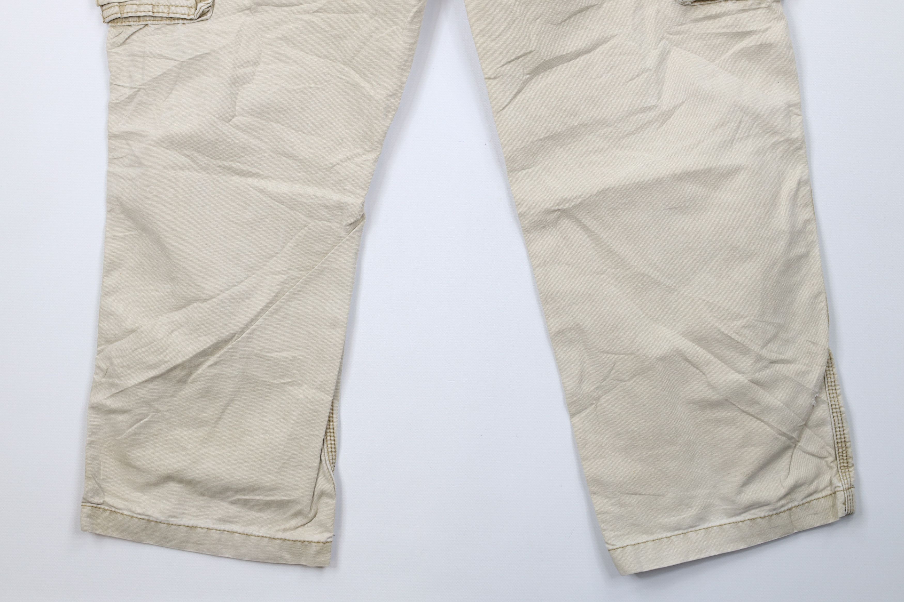 Carhartt × Vintage Vintage Carhartt Spell Distressed Wide Leg Cargo Pants Beige Size 38 - 11 Thumbnail