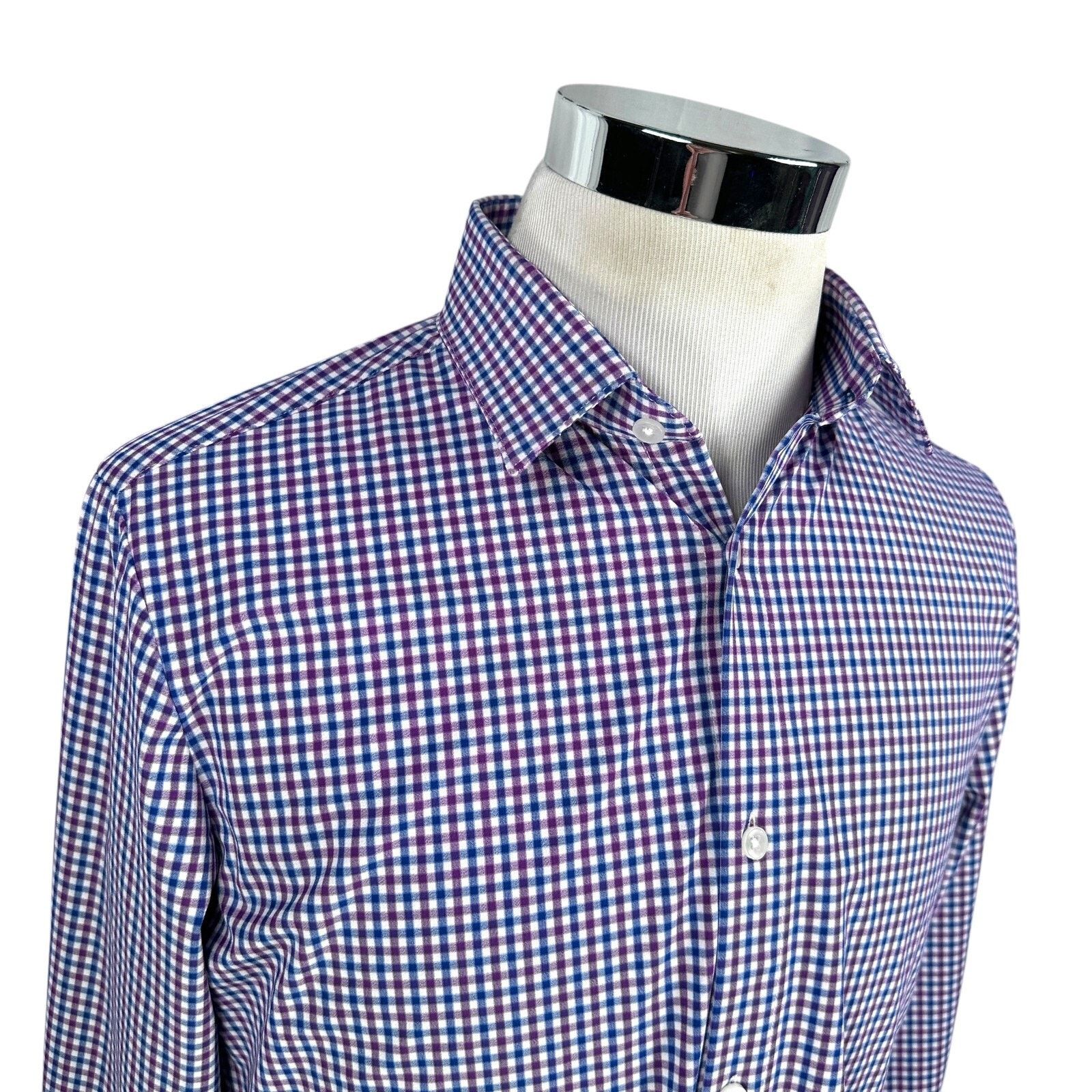 Mizzen+Main Mizzen + Main Shirt Men’s Medium Blue Purple Long Sleeve Size US M / EU 48-50 / 2 - 2 Thumbnail