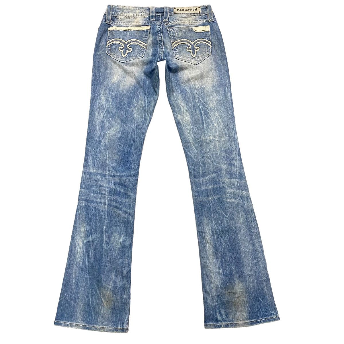 Rock Revival ROCK REVIVAL Low Rise Karlie Boot cut Jeans Distressed Size 29" - 2 Thumbnail