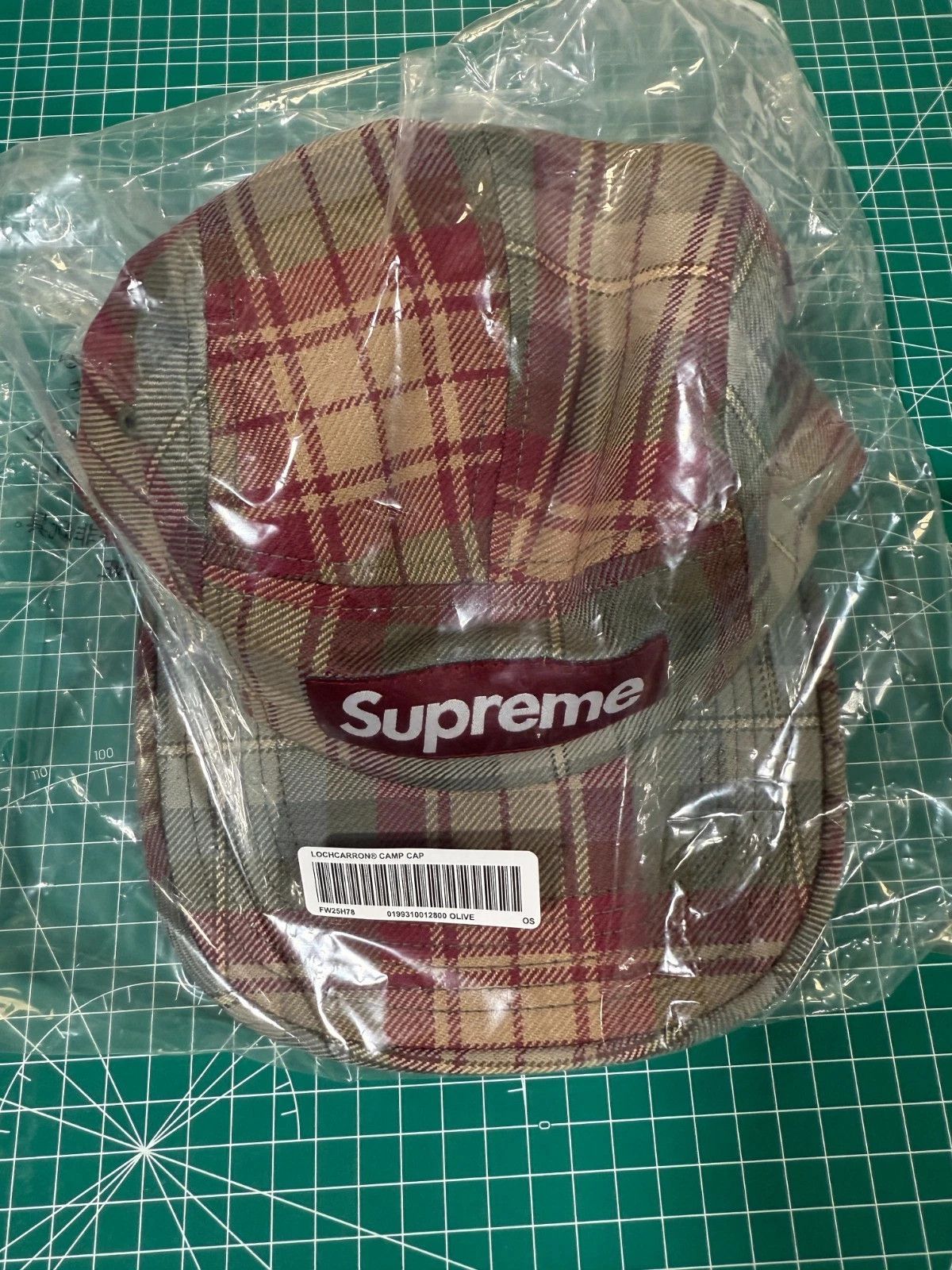 Supreme Supreme Lochcarron Camp Cap (FW25) Green Size adjustable Size ONE SIZE - 2 Thumbnail