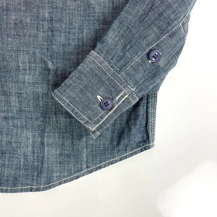 Japanese Brand Houston USN Military Chambray Shirt Size US M / EU 48-50 / 2 - 10 Thumbnail