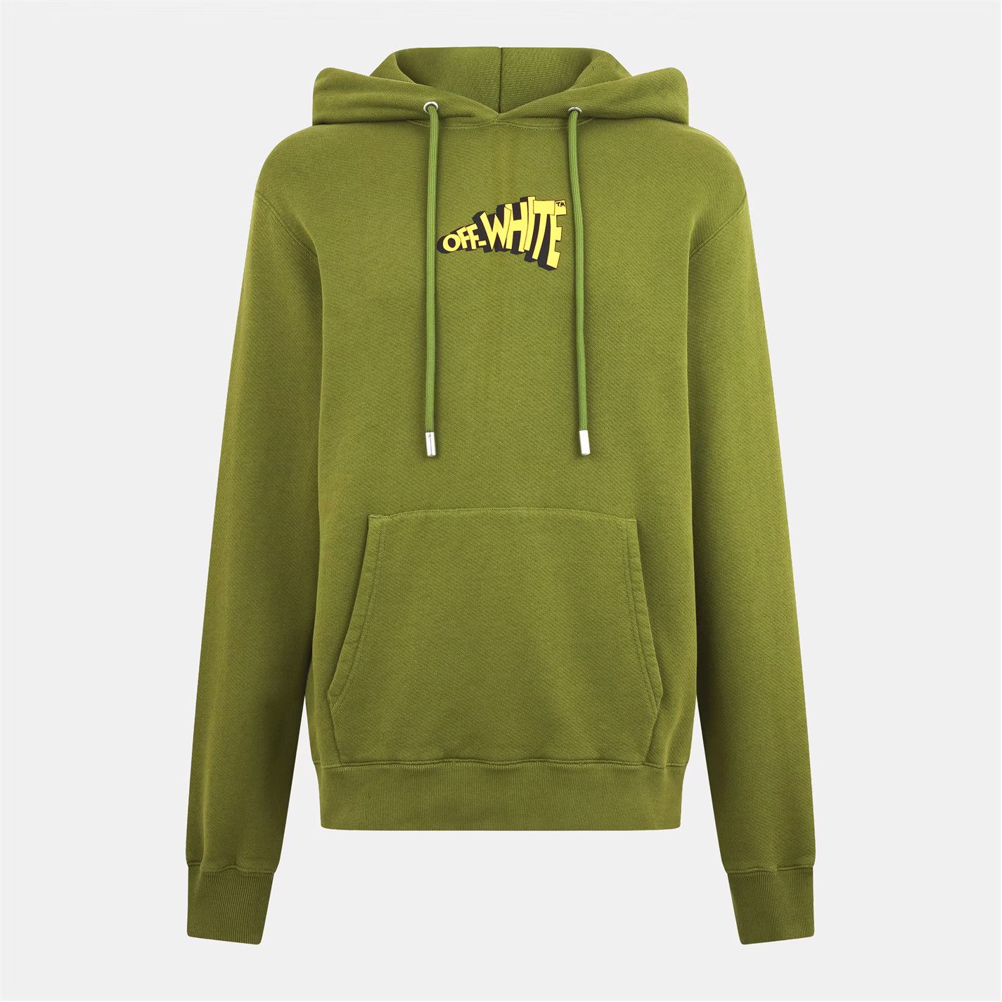 Off-White o1g2r1mq0226 Cartoon Arrows Slim Fit Hoodie In Green Size US M / EU 48-50 / 2 - 1 Thumbnail