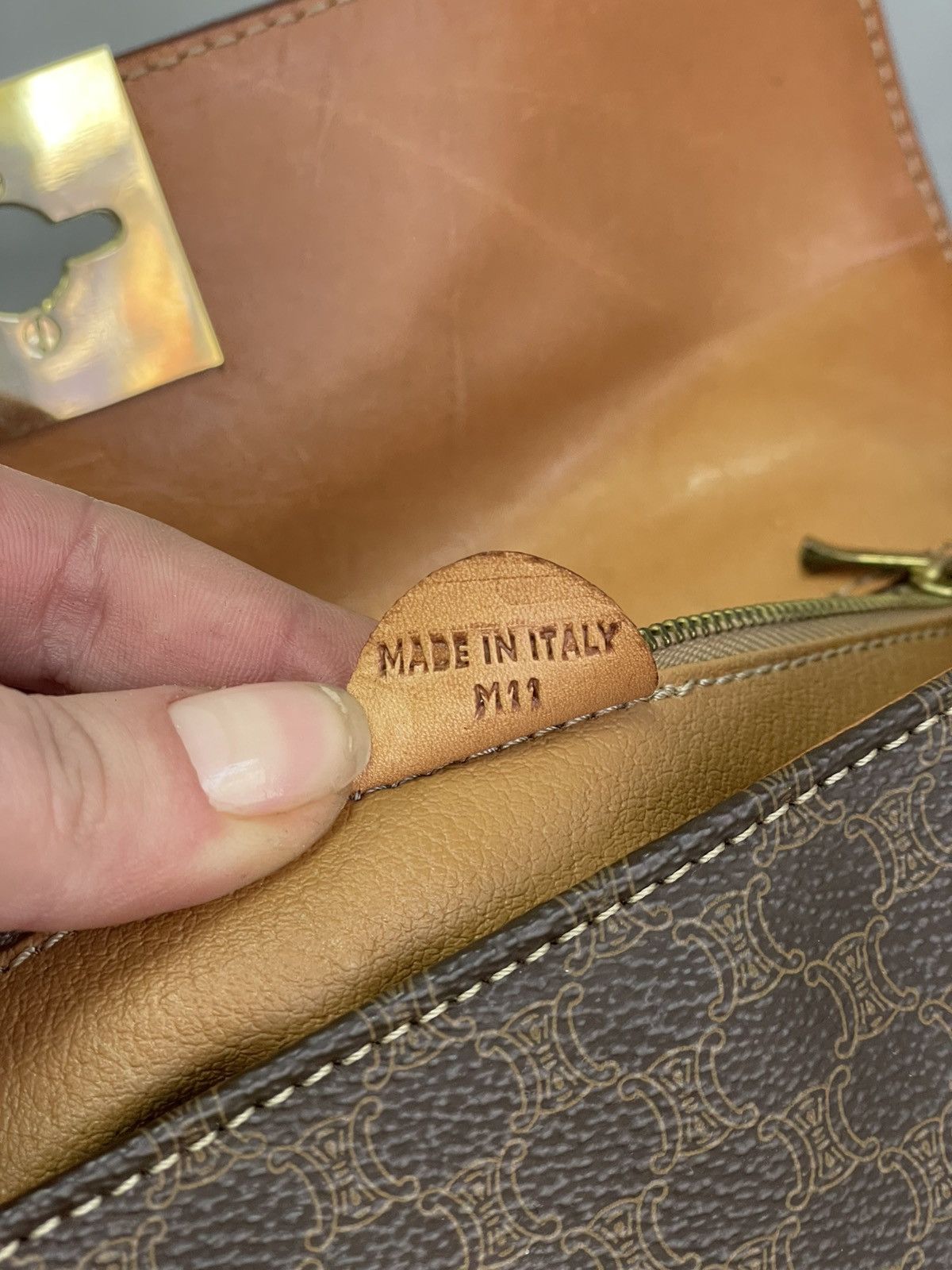 Celine Celine brown handle bag vintage luxury monogram Size ONE SIZE - 16 Thumbnail