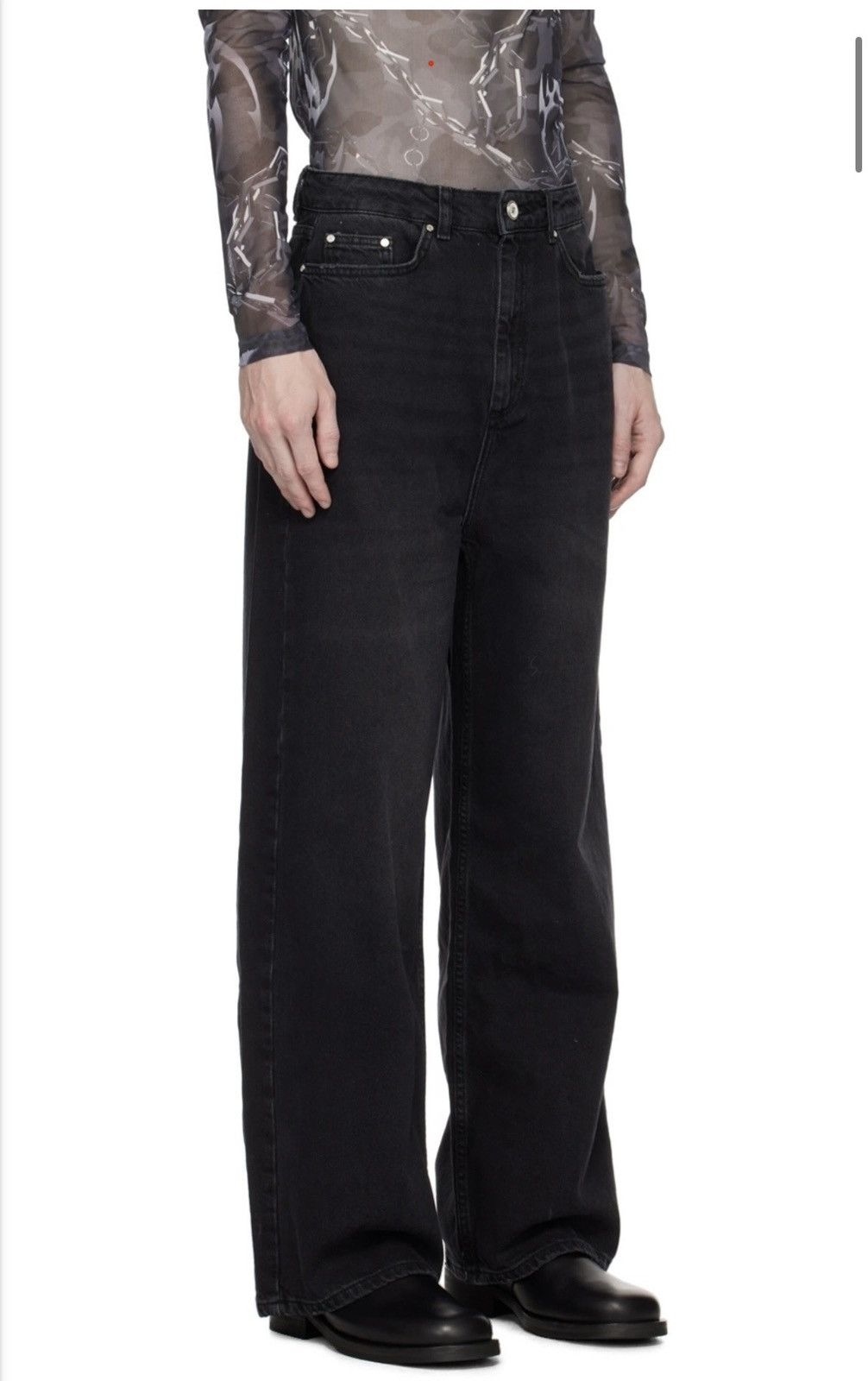 Han Kjobenhavn Han Kjobenhavn Black Wide Jeans Size US 31 - 6 Thumbnail
