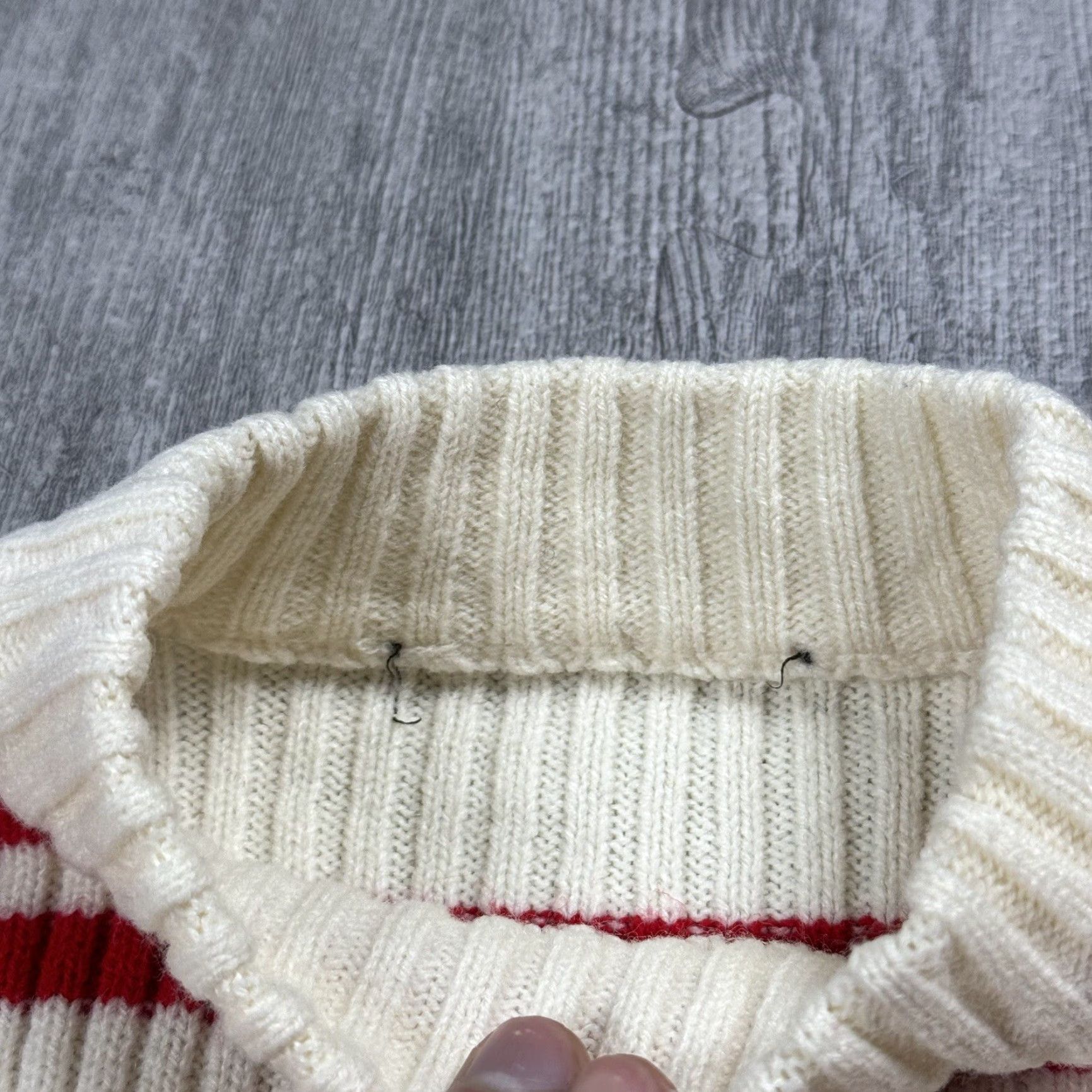 Aldo VINTAGE TRUE VINTAGE 70S WHERES WALDO STRIPED RED MOCK NECK SWEATER LARGE MEN'S Size US L / EU 52-54 / 3 - 3 Thumbnail