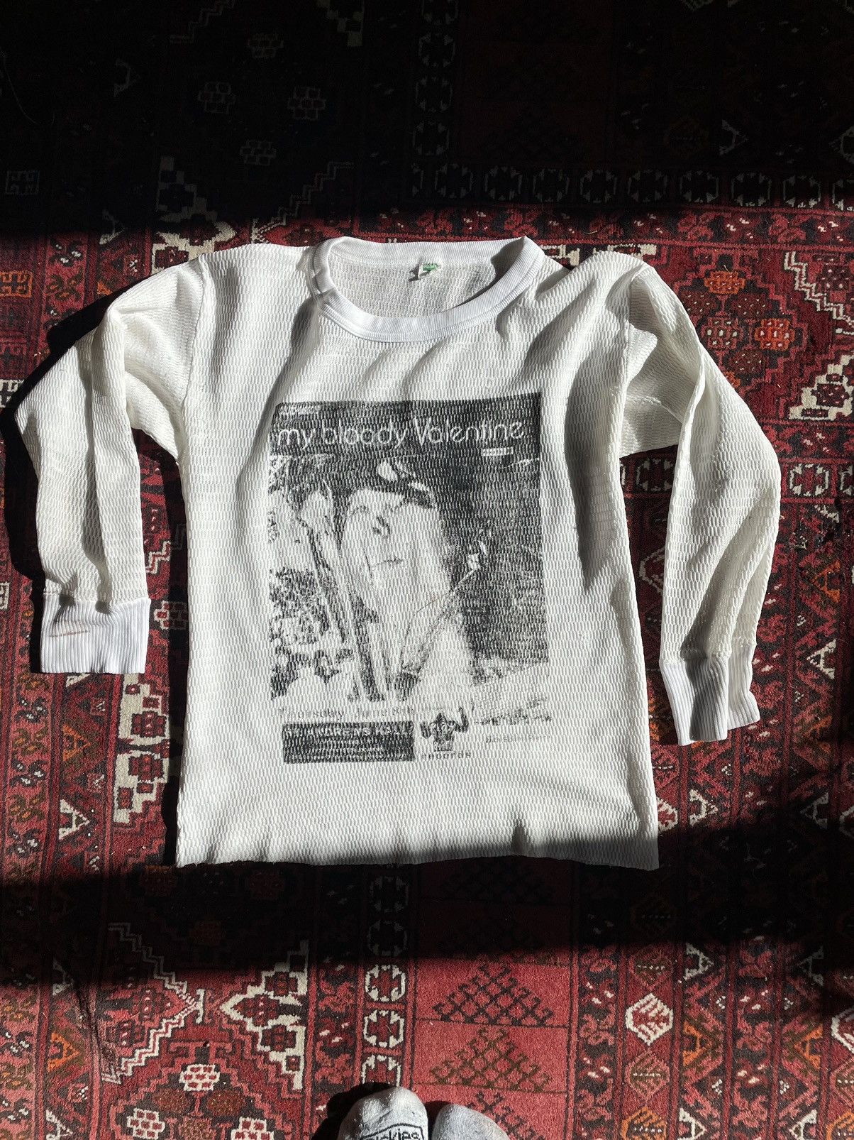 image of Band Tees x Vintage My Bloody Valentine Thermal in White, Men's (Size Large)