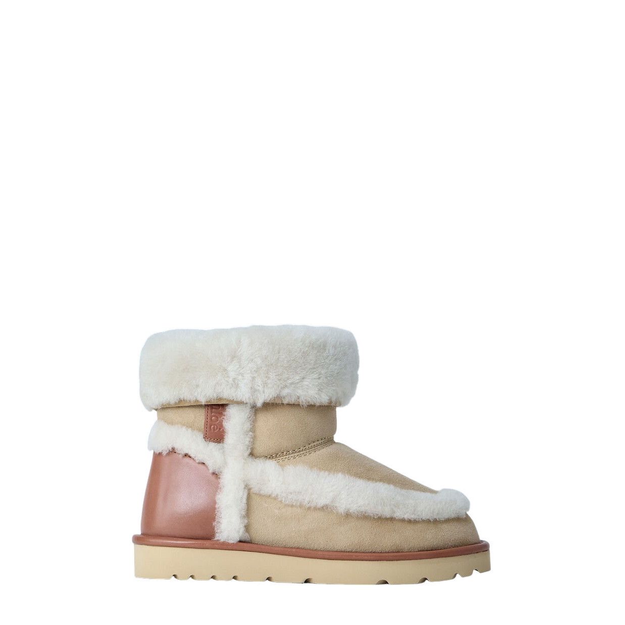 CHLOE Beige Dolcie Shearling Boots New & Authentic (Women's