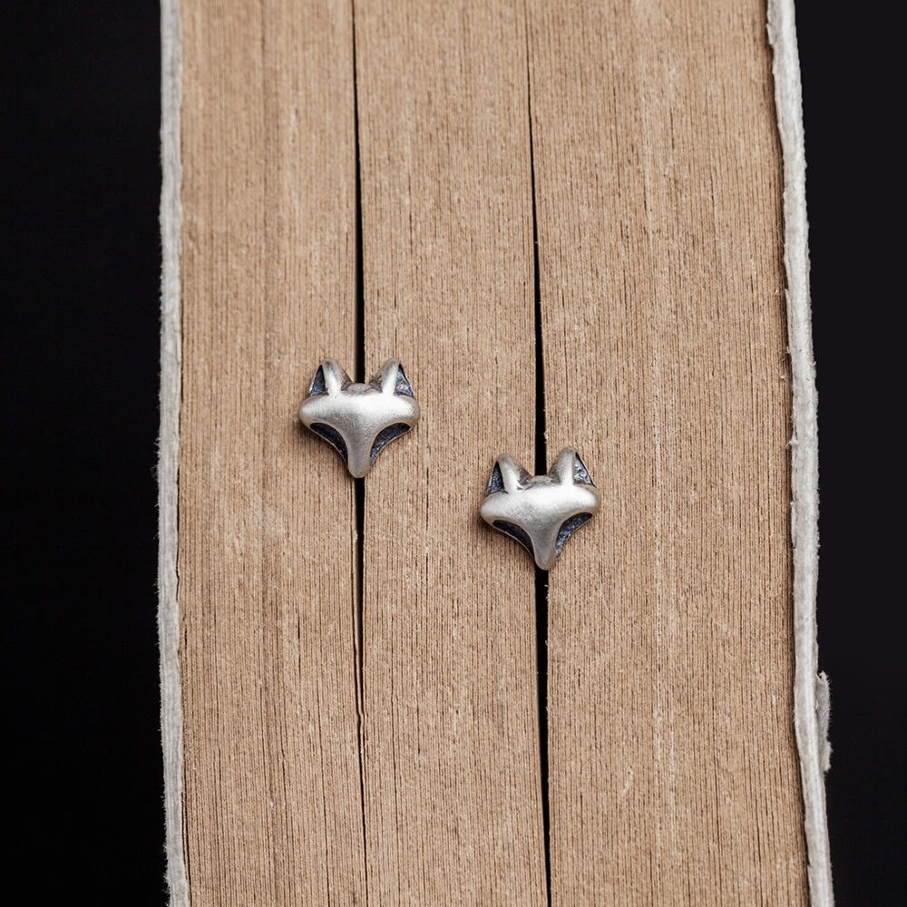 Jewelry Fox Hip-hop Earrings One Pairs Chrome Jewelry Size ONE SIZE - 4 Thumbnail