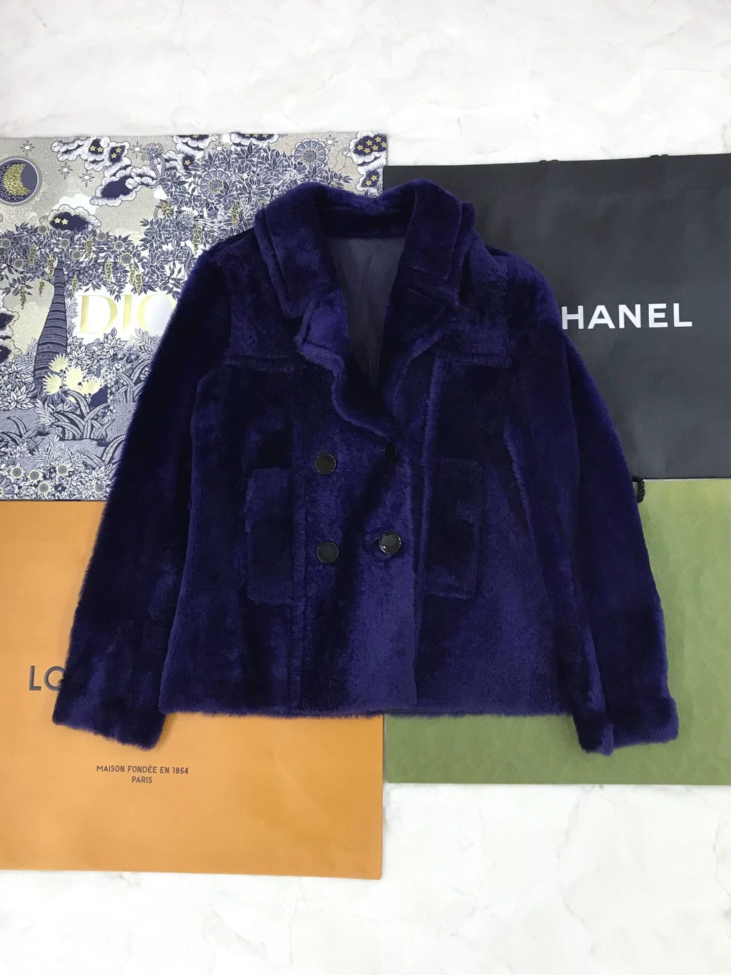 Yves Salomon Yves Salomon Blue Fur Coat Size XS / US 0-2 / IT 36-38 - 1 Thumbnail