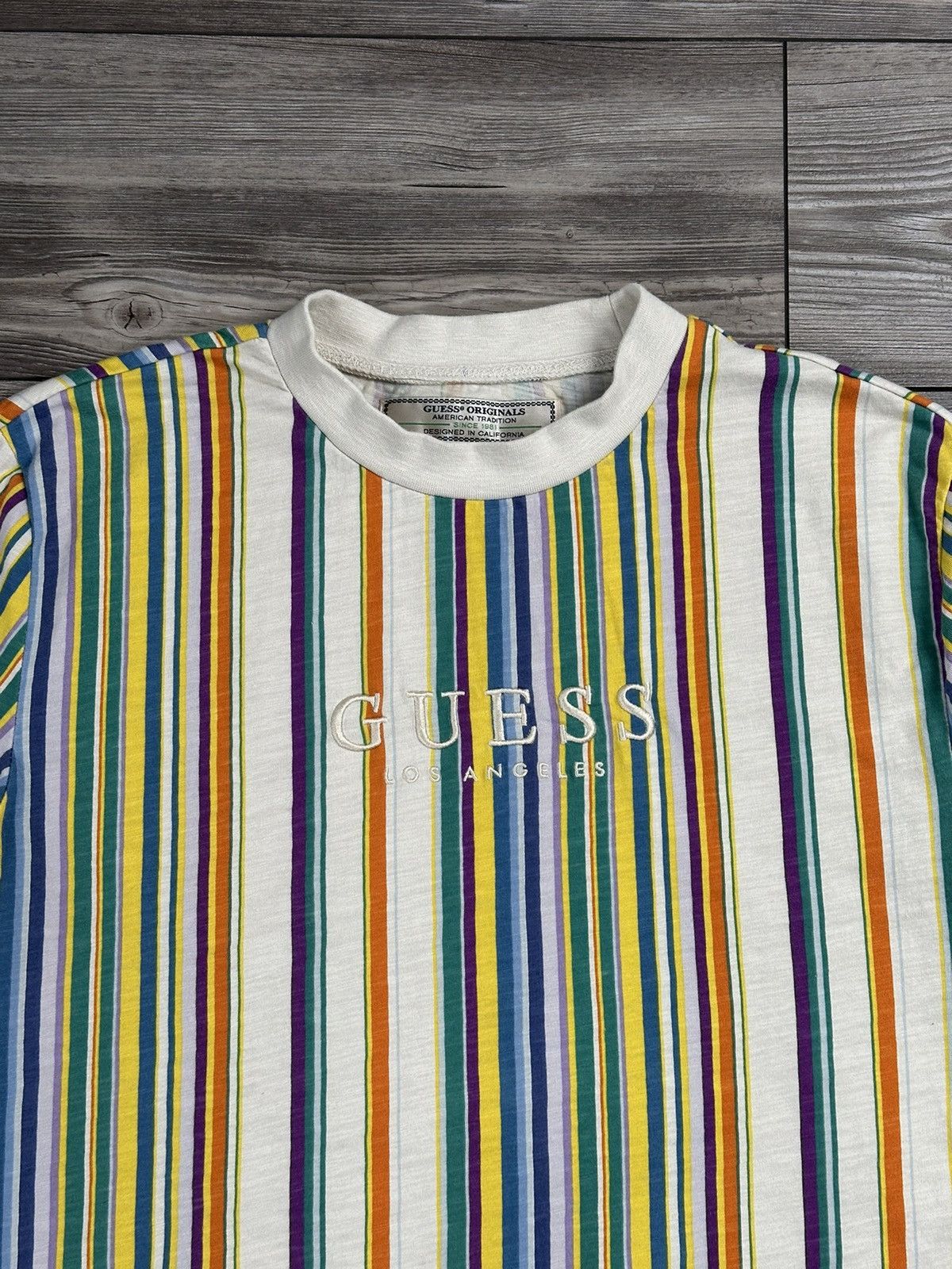 Guess Guess Striped T Shirt Size US M / EU 48-50 / 2 - 2 Thumbnail