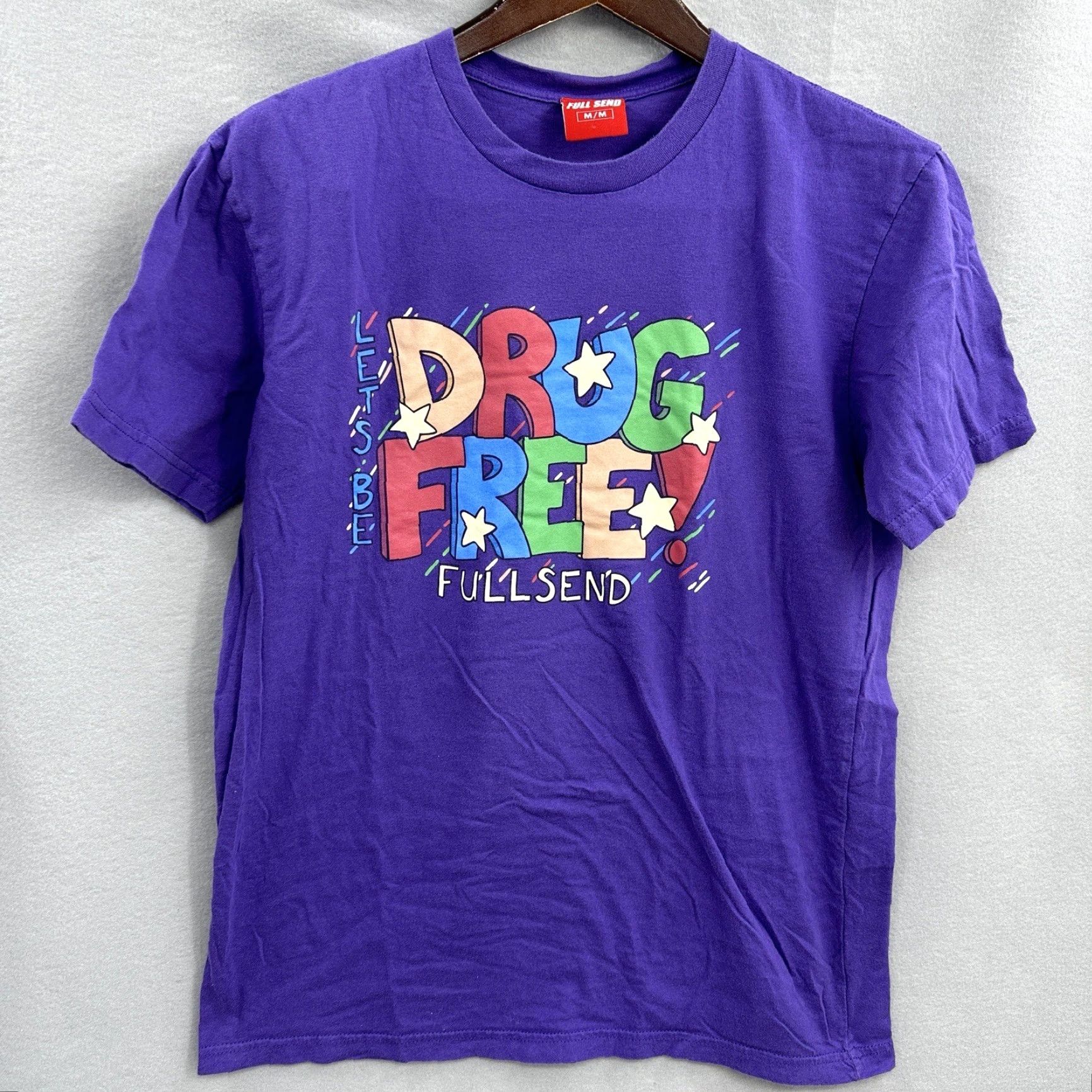 Vintage Full Send Logo Shirt Mens Medium Crew Neck Purple Retro Graphic Tee Size US M / EU 48-50 / 2 - 4 Thumbnail