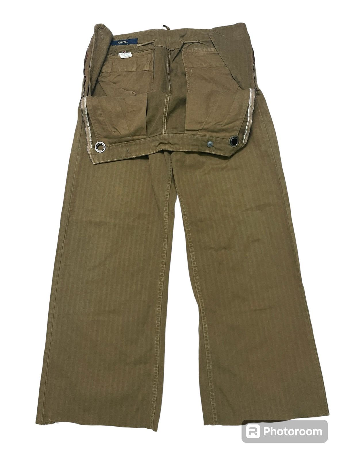 Kapital 🔥RARE🔥KAPITAL CROPPED PANT SIDE ZIPPER CHOPPED ON BOTTOM Size US 30 / EU 46 - 1 Thumbnail