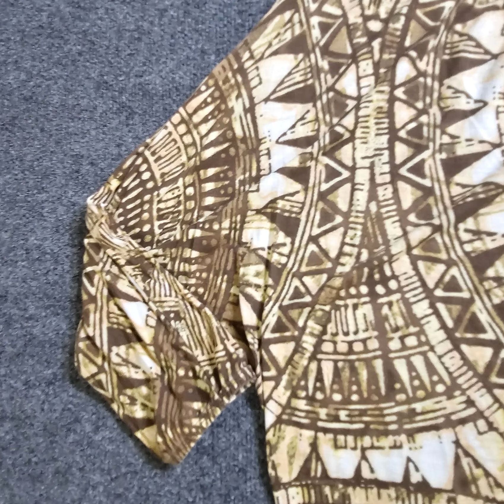 Vintage Chicos Top Shirt Womens Large Brown Geometric Dolman 3/4 Sleeve Stretch Casual Shirt Size L / US 10 / IT 46 - 4 Thumbnail