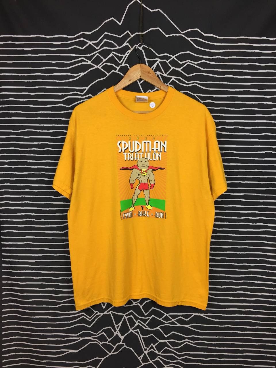 Hanes × Vintage Vtg 00s Spudman Triathlon YMCA Running Series Tee Size US L / EU 52-54 / 3 - 1 Thumbnail