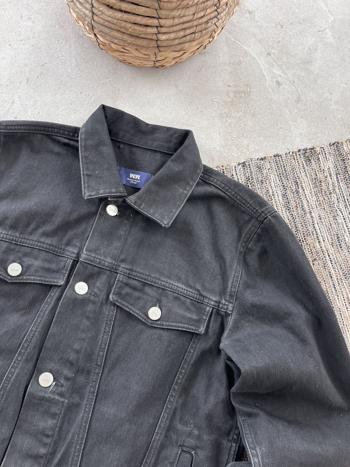 Wood Wood Vintage rare Wood Wood Black Denim Jacket Avantgarde Y2K Size US M / EU 48-50 / 2 - 5 Thumbnail