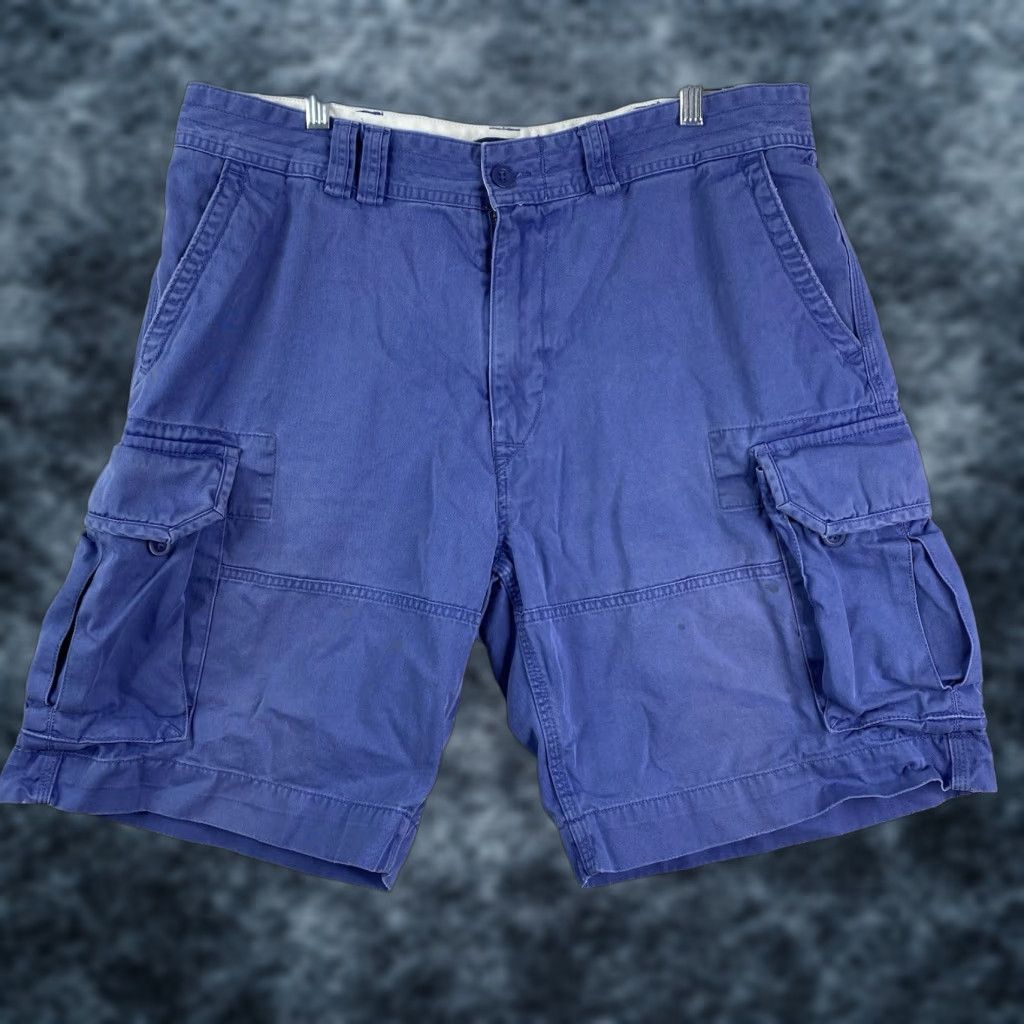 Polo Ralph Lauren Polo Ralph Lauren Shorts Men 38 Canvas Blue Cargo Flat Front Distressed Size US M / EU 48-50 / 2 - 1 Thumbnail