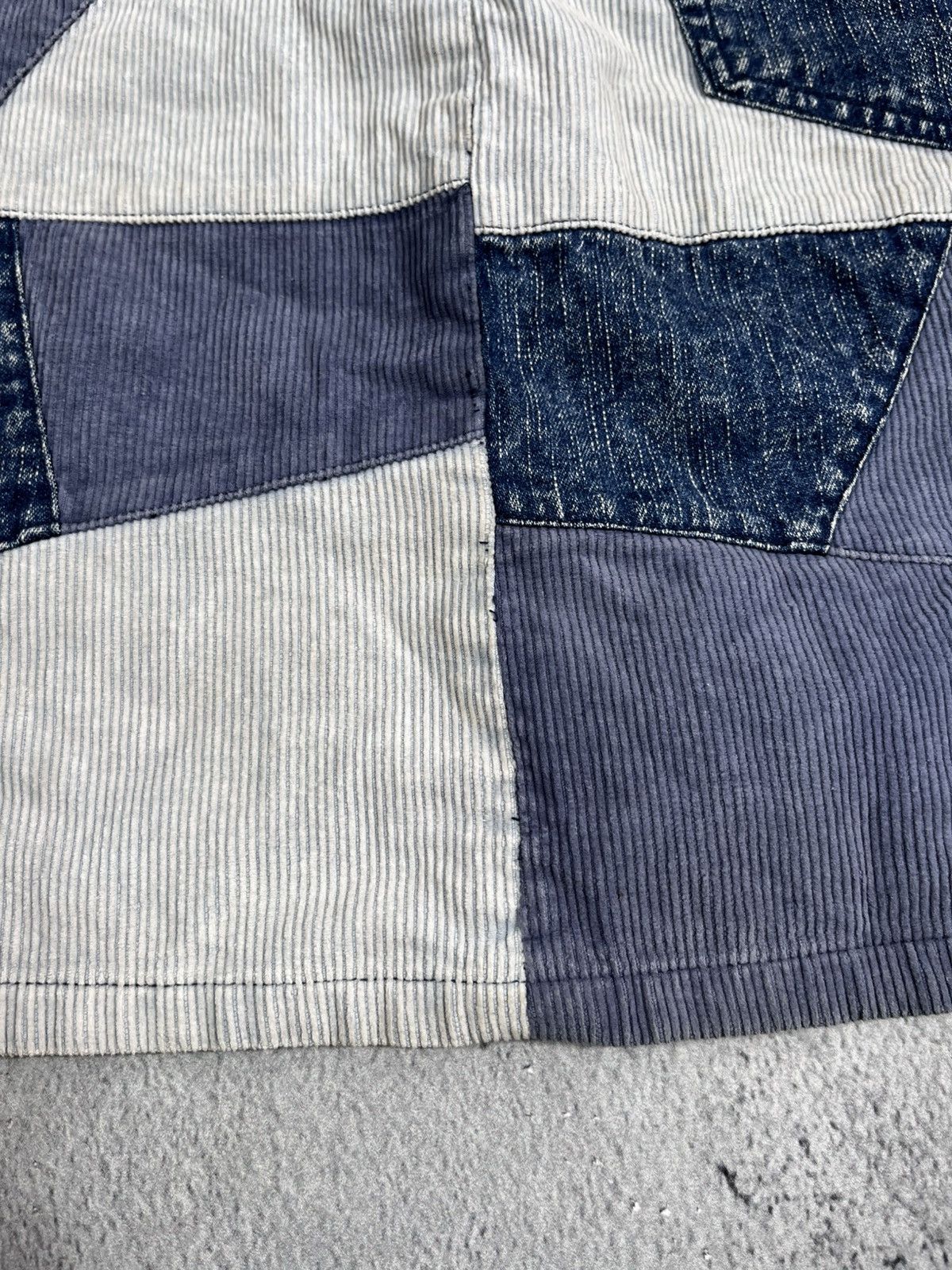 Vintage Vintage Y2K faded patchwork denim/corduroy mini skirt Size 30" / US 8 / IT 44 - 8 Thumbnail