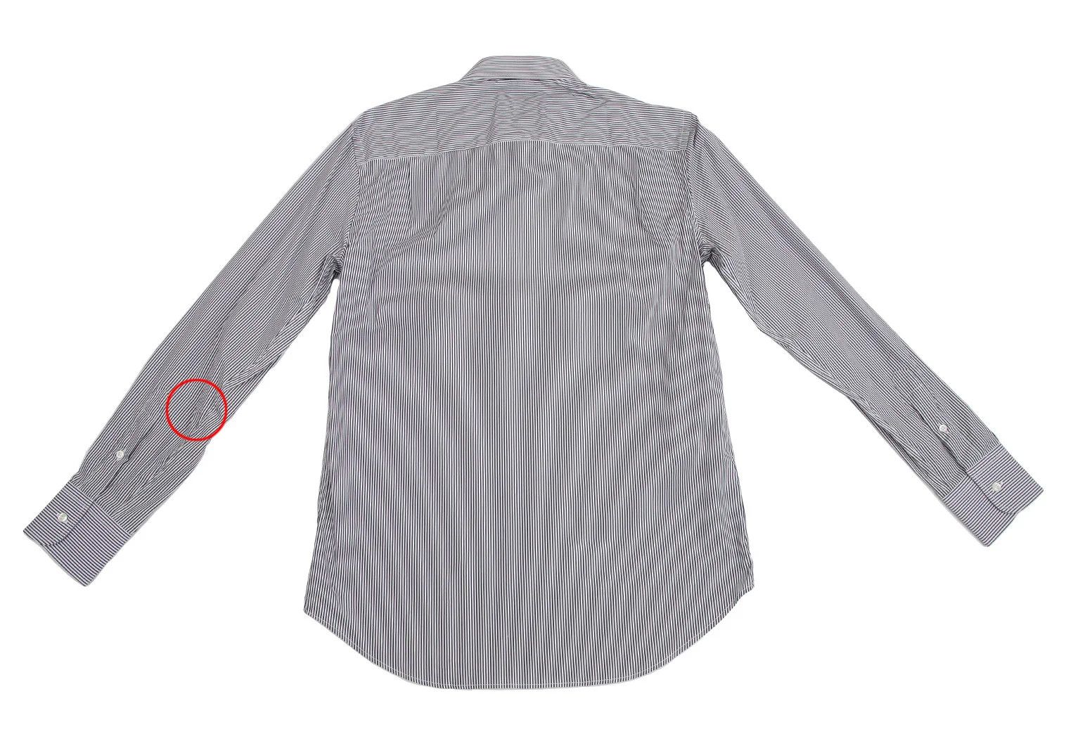 Emporio Armani Stretch Cotton Stripe Shirt in White and Gray Size 39 Size US M / EU 48-50 / 2 - 8 Thumbnail