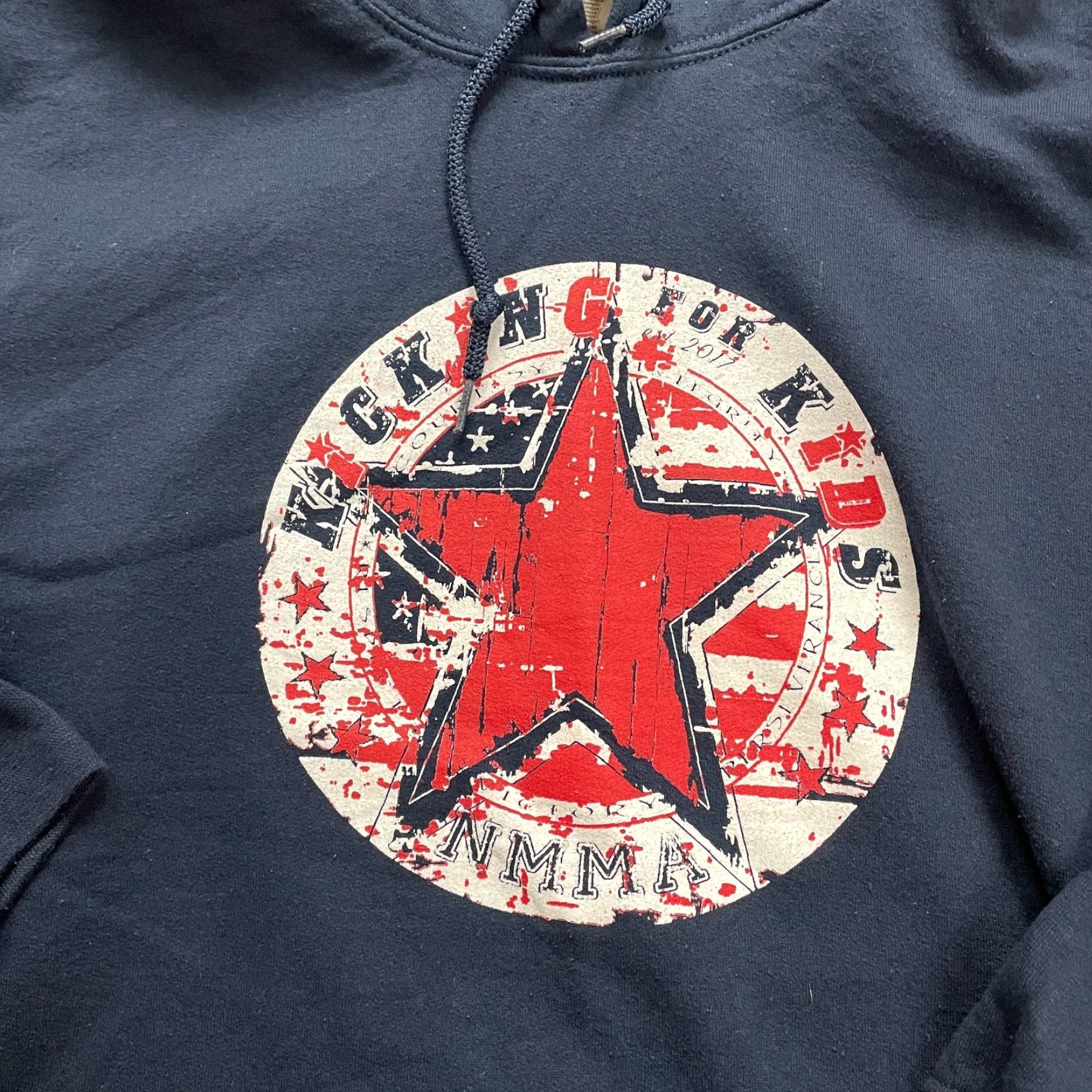 Gildan Gildan Heavy Blend Hoodie Pullover Men Large Navy Blue Sweatshirt Fleece Logo Size US L / EU 52-54 / 3 - 3 Thumbnail