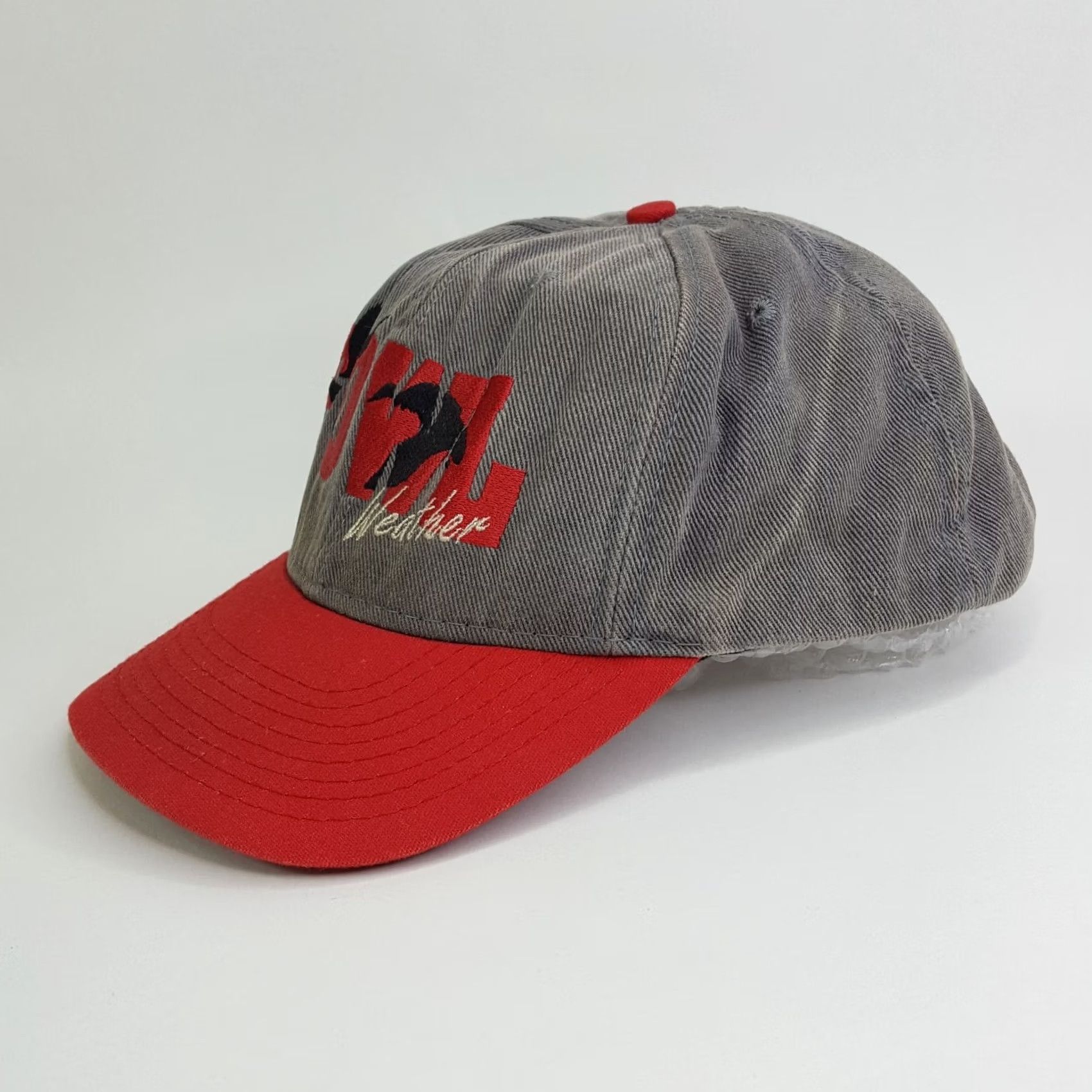 Vintage VINTAGE Duck Hunting Snapback USA Made Outdoor Hat Baseball Cap Red Adjustable Cotton Twill Embroidered 90s Fowl Weather Outdoors Mens Hat Size ONE SIZE - 4 Thumbnail