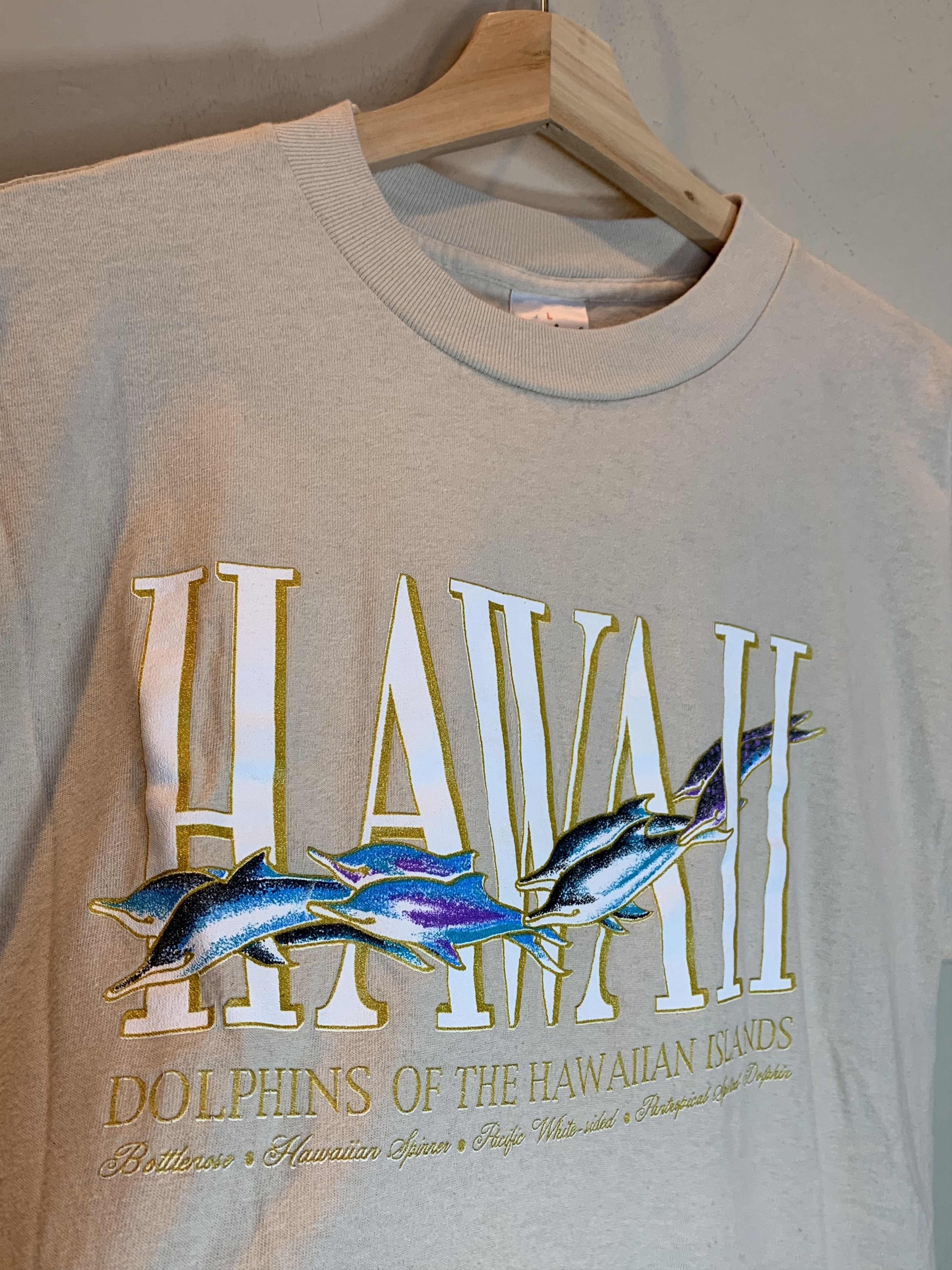 Vintage *RARE* Vintage Hawaii Dolphins Art Single Stitch T-Shirt - L Size US L / EU 52-54 / 3 - 2 Thumbnail