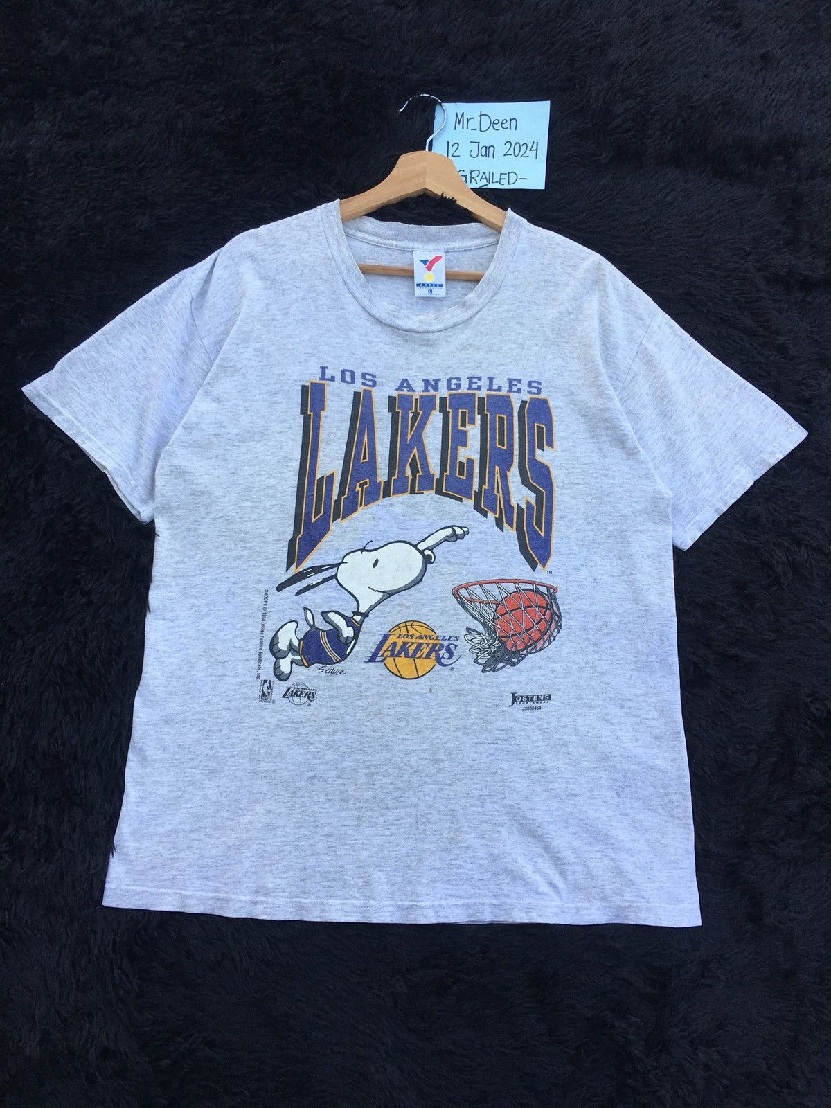 NBA Rare Vintage Los Angeles LAKERS Snoopy NBA Tee Size US L / EU 52-54 / 3 - 1 Thumbnail