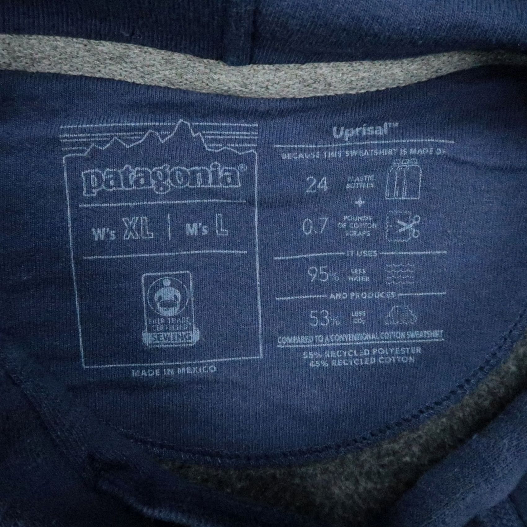 Patagonia Patagonia Hoodie Mens Large Blue Graphic Uprisal Fitz Roy Horizons Pullover Size US L / EU 52-54 / 3 - 4 Thumbnail