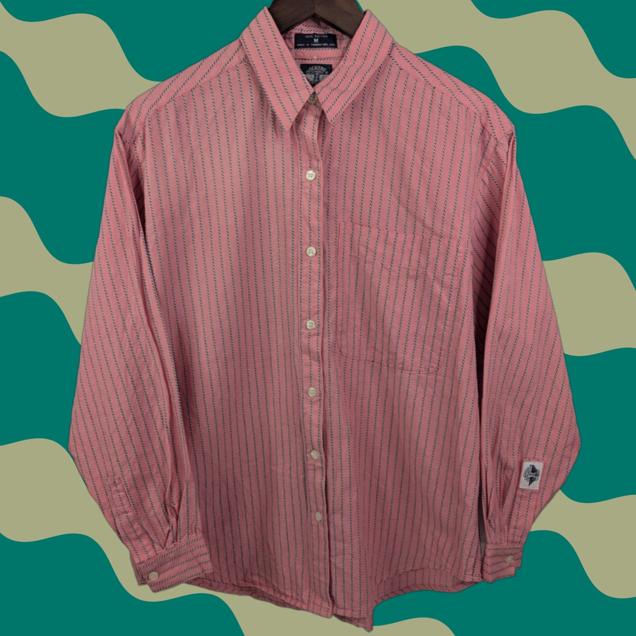 Levi's Vtg Levi’s Dockers Pink Striped Cotton Button Long Sleeve Western Shirt Size M / US 6-8 / IT 42-44 - 1 Thumbnail