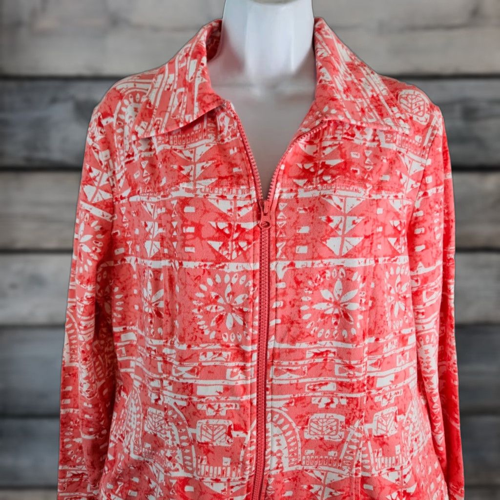 Pinko Clara Sun Woo Womens Jacket Sz Large Pink White Full Zip Casual Shirt? Size L / US 10 / IT 46 - 1 Thumbnail