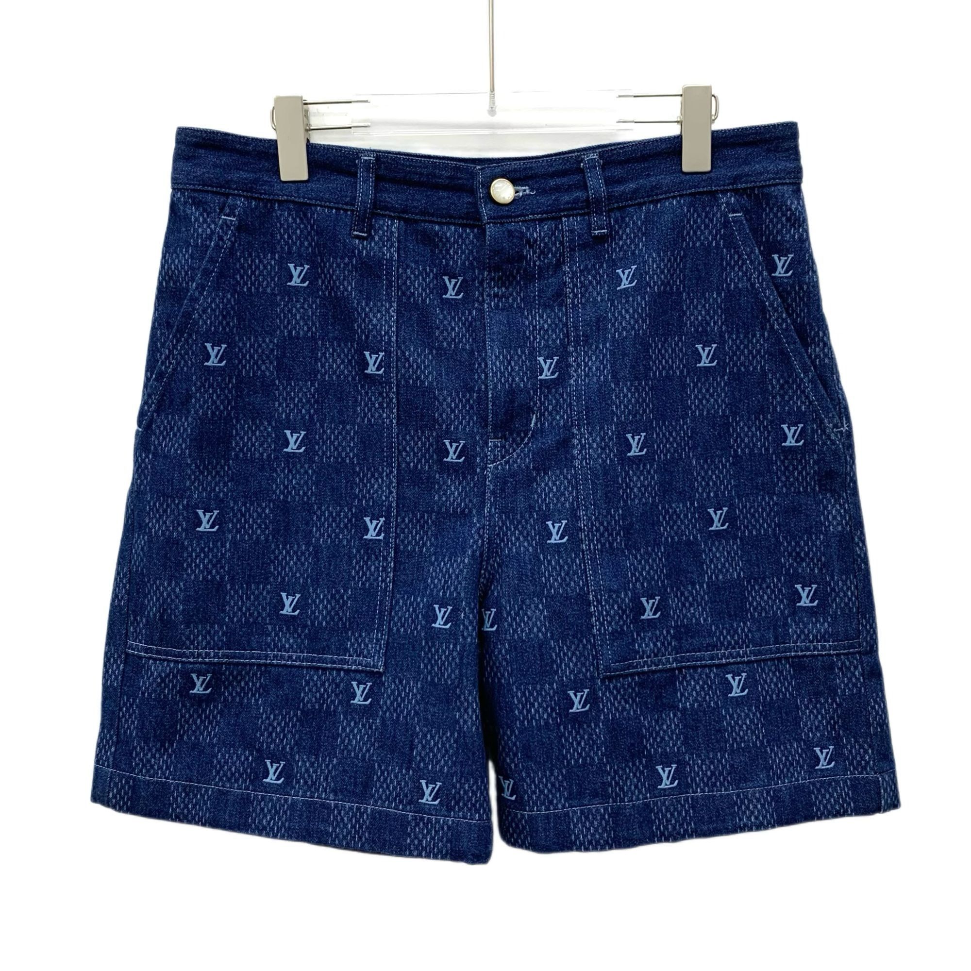 Louis Vuitton LOUIS VUITTON 37TH AMERICAS CUP MONOGRAM DENIM SHORTS SIZE 3 Size 32" / US 10 / IT 46 - 1 Thumbnail