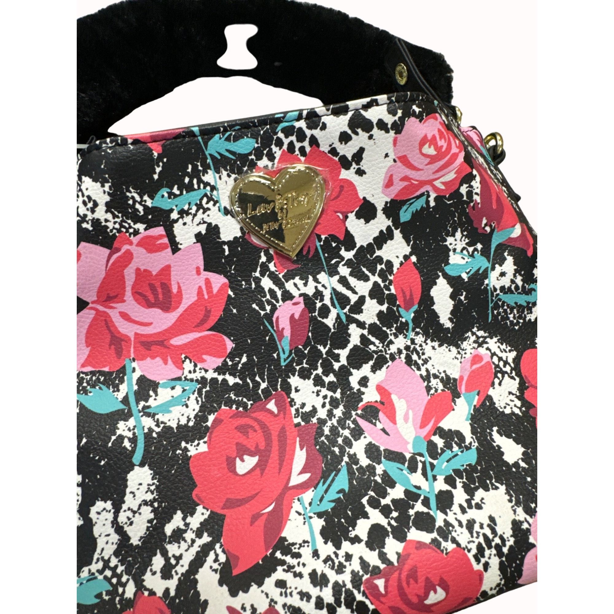 Betsey Johnson Betsey Johnson women’s black red flora clutch crossbody purs Size ONE SIZE - 2 Thumbnail