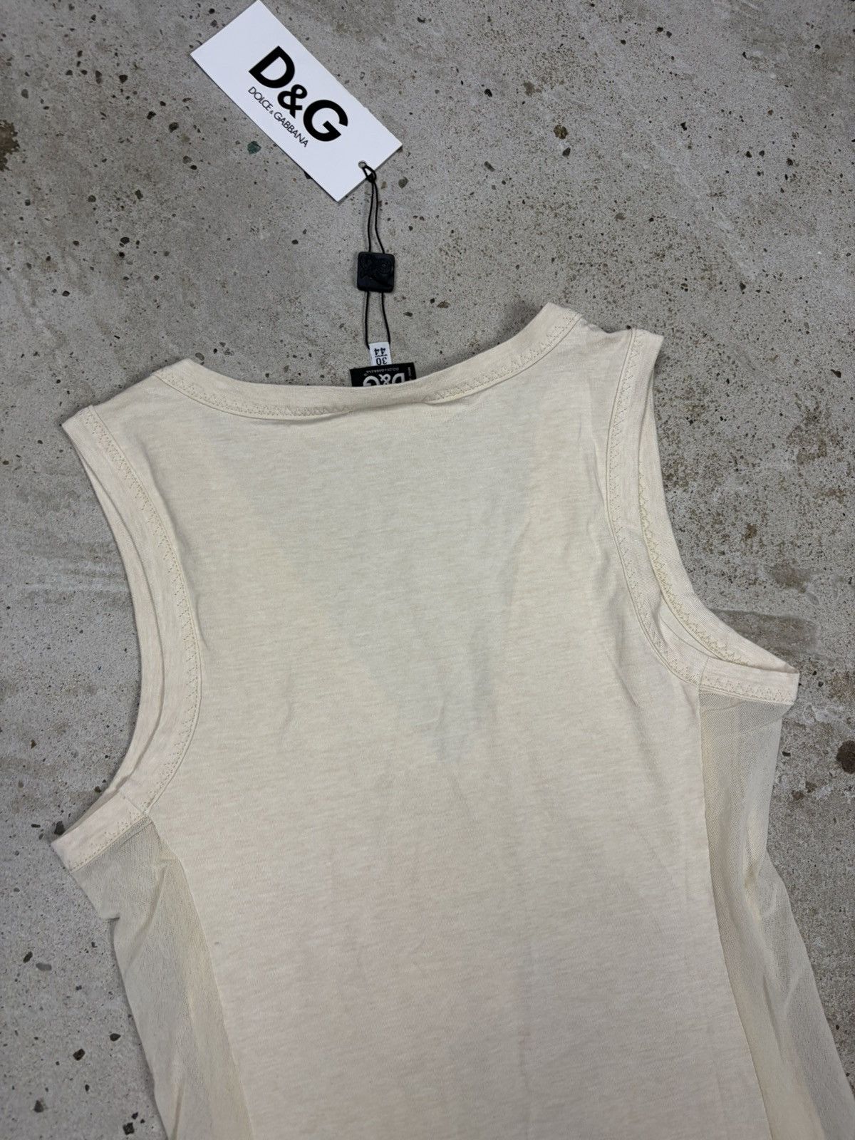 Dolce & Gabbana Vintage 2000s Dolce & Gabbana Freedom Tank Top T Shirt Mesh Size M / US 6-8 / IT 42-44 - 11 Thumbnail