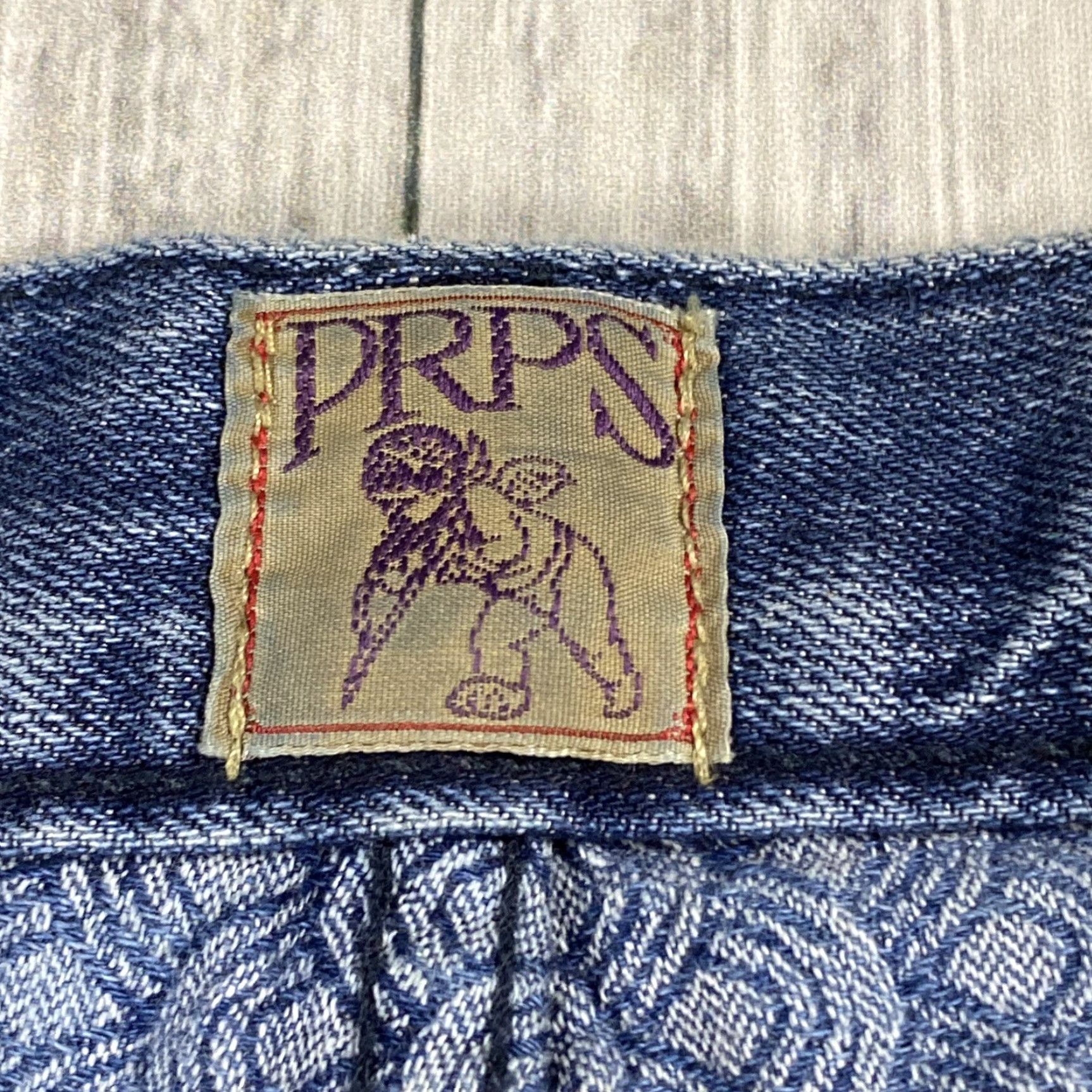 Prps VINTAGE PRPS Distressed Patch Repair Straight Leg Jeans Men Size 40 Blue Denim 2013 Release Size US 40 / EU 56 - 6 Thumbnail
