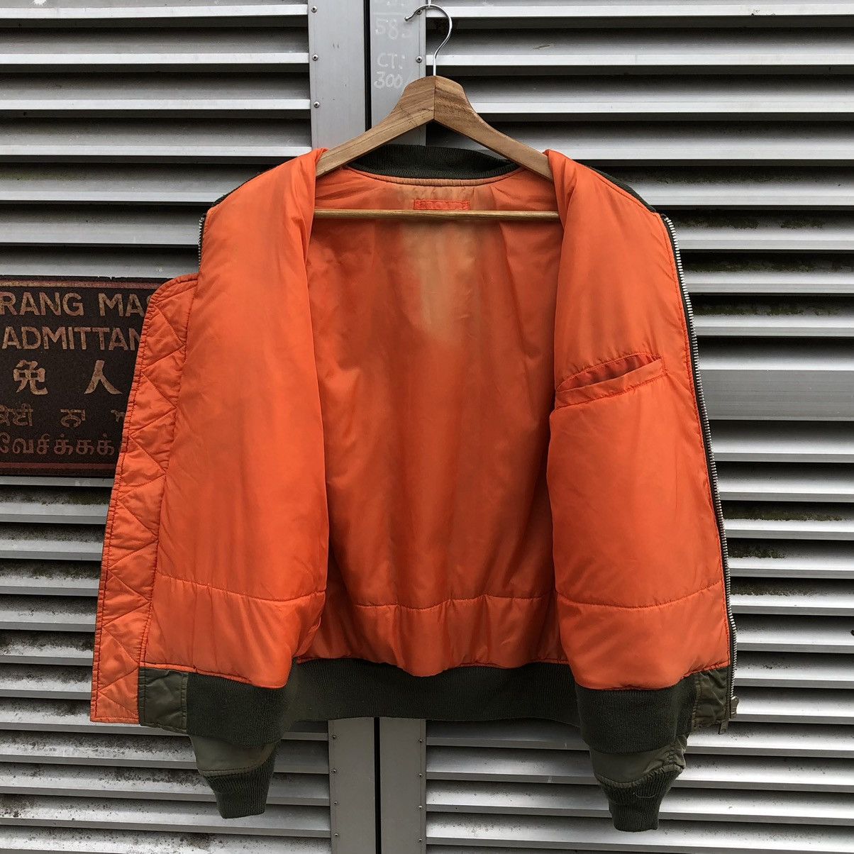 Vintage Sun Faded Ma-1 Bomber Jacket By Uniqlo