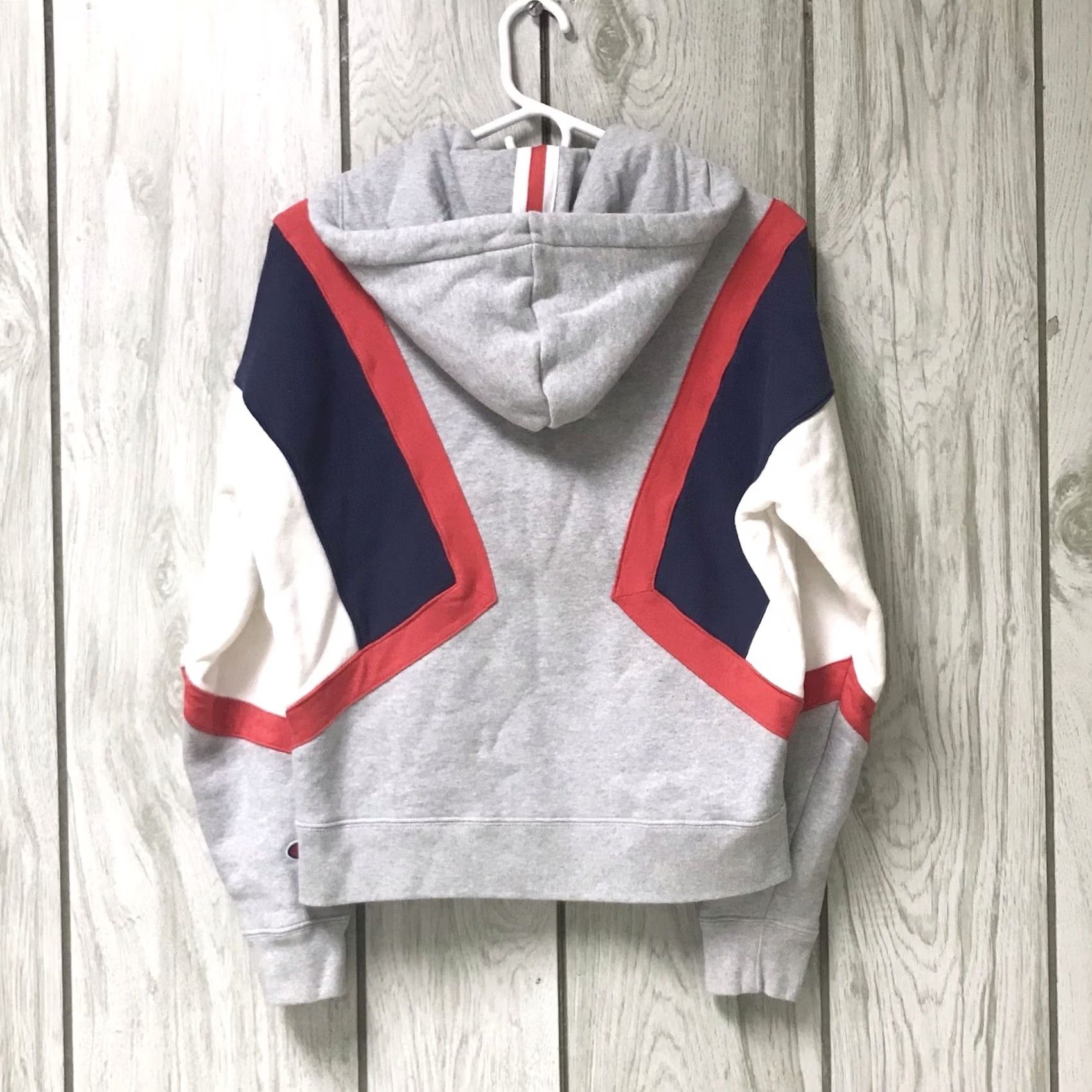Champion Champion Sweatshirt Colorblock Reverse Weave Zip Hooded M Womens multicolor USA Logo Embroidered Pockets Long Sleeve Size M / US 6-8 / IT 42-44 - 5 Thumbnail