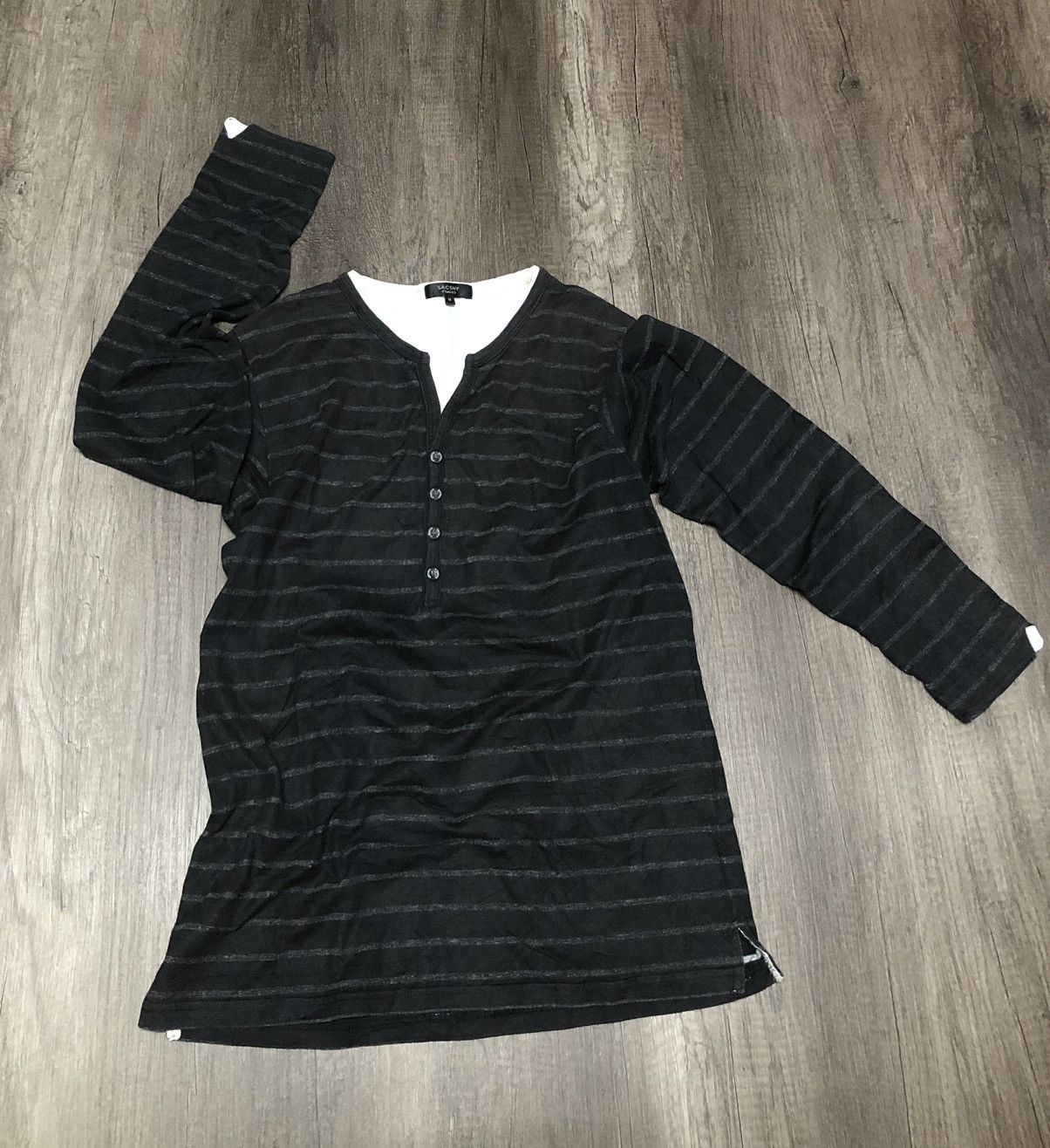 Designer × Vintage × Yohji Yamamoto Sacsny Y'saccs Y's Yohji Yamamoto Long Sleeve Tee Shirt Size US M / EU 48-50 / 2 - 16 Thumbnail