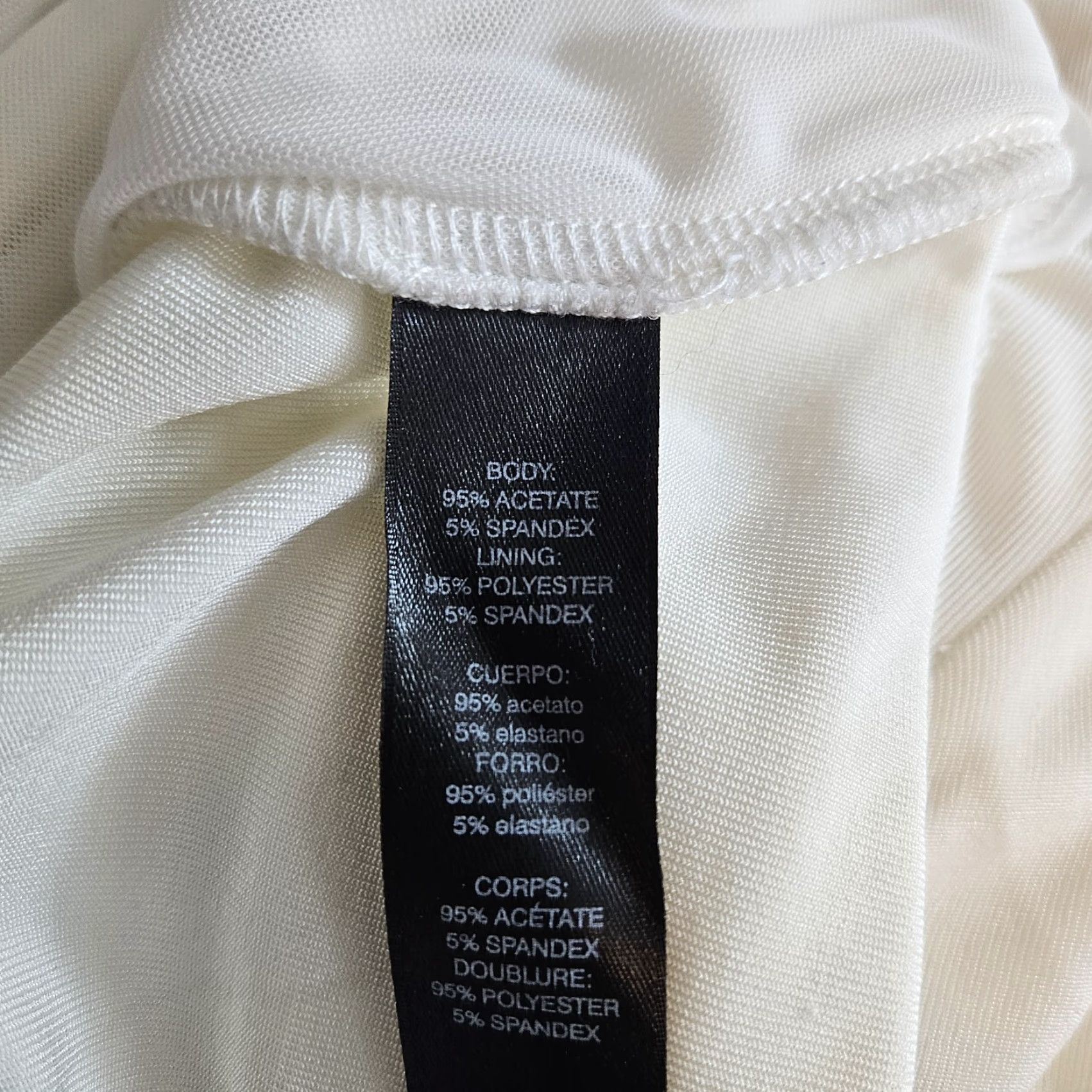Vintage Chico's Travelers Blouse Shirt Womens Top M Ivory Half Sleeves Pullover Solid Knit Spandex Acetate Casual Travel Basic Vintage No Size M / US 6-8 / IT 42-44 - 5 Thumbnail
