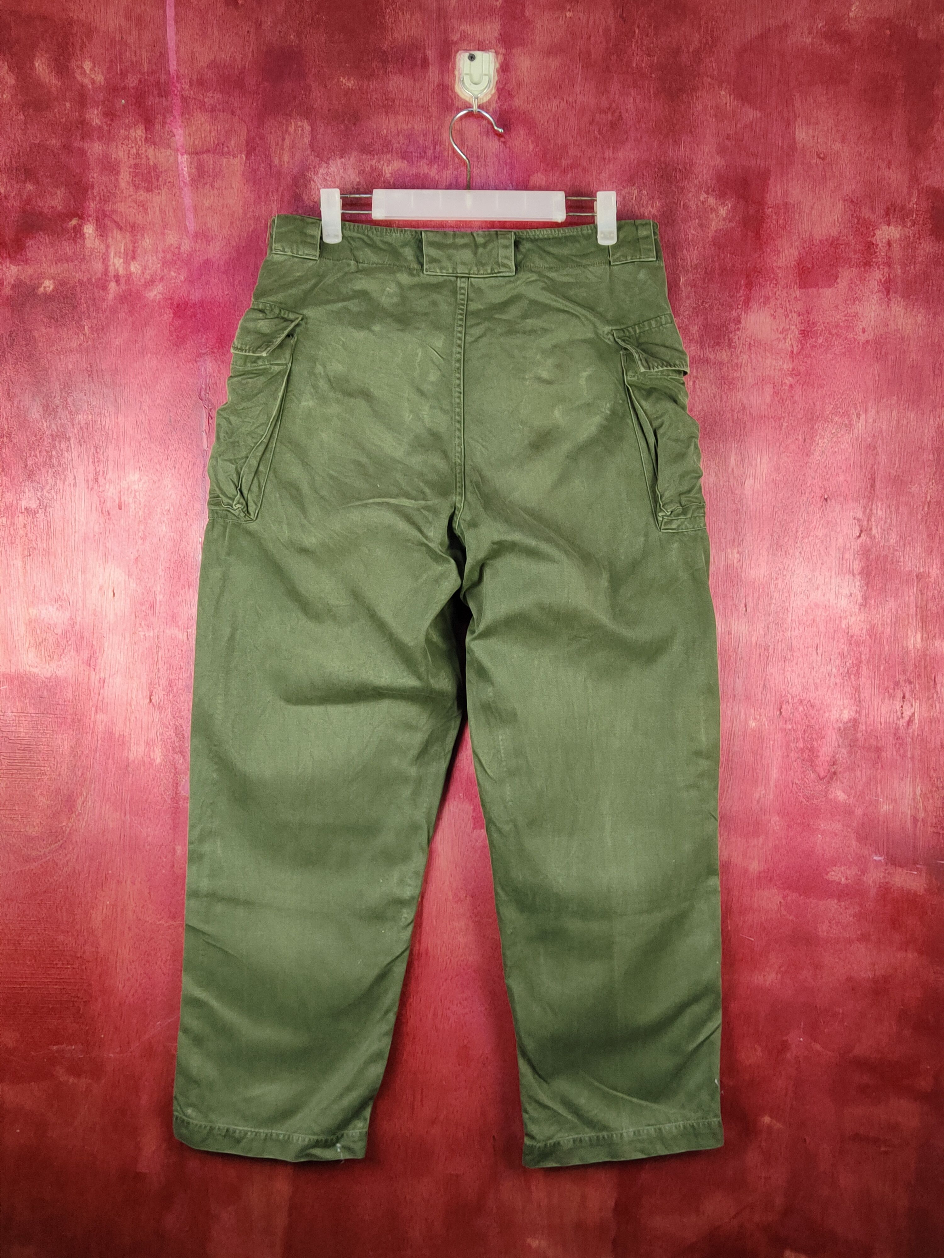 Vintage Japan military Green double knee Tactical Cargo Pants #S2049 Size US 31 - 7 Thumbnail
