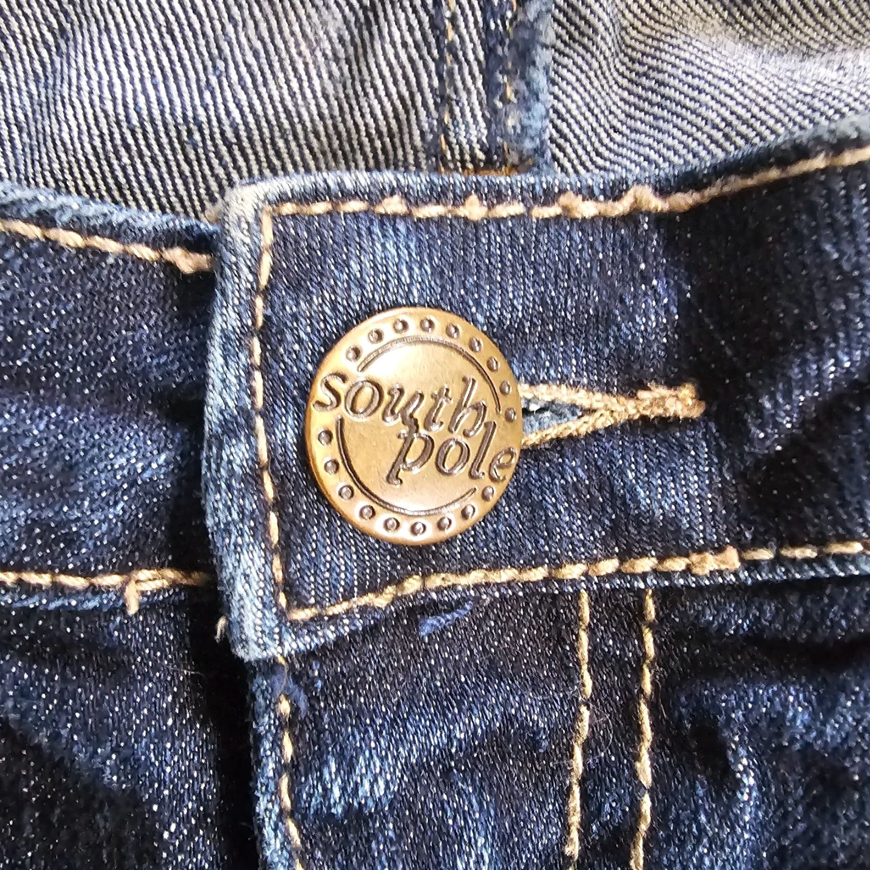 Southpole VINTAGE Southpole Jeans Womens Flare 28 Blue Dark Wash Embroidered 90s Hip Hop Y2K Casual Jeans Womens Size 26" / US 2 / IT 38 - 3 Thumbnail