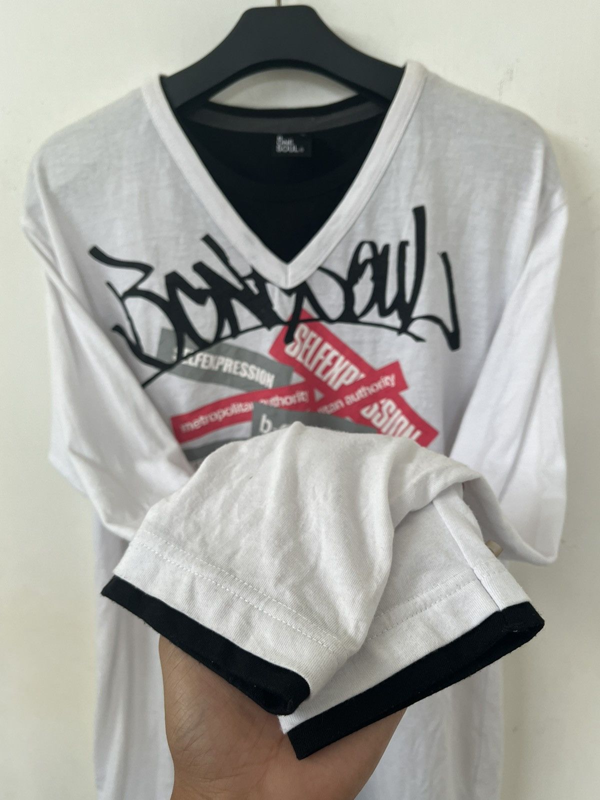 If Six Was Nine × Japanese Brand × Le Grande Bleu (L.G.B.) Japanese B One Soul Poem Seditionaries Punk Style Longsleeve Size US L / EU 52-54 / 3 - 6 Thumbnail