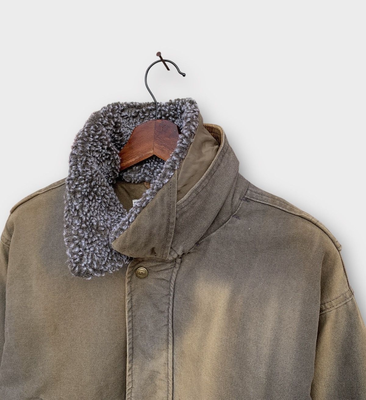 L.L. Bean Vintage Faded 1970s LL Bean Canvas + Chore Shearling Lined Size US L / EU 52-54 / 3 - 9 Thumbnail