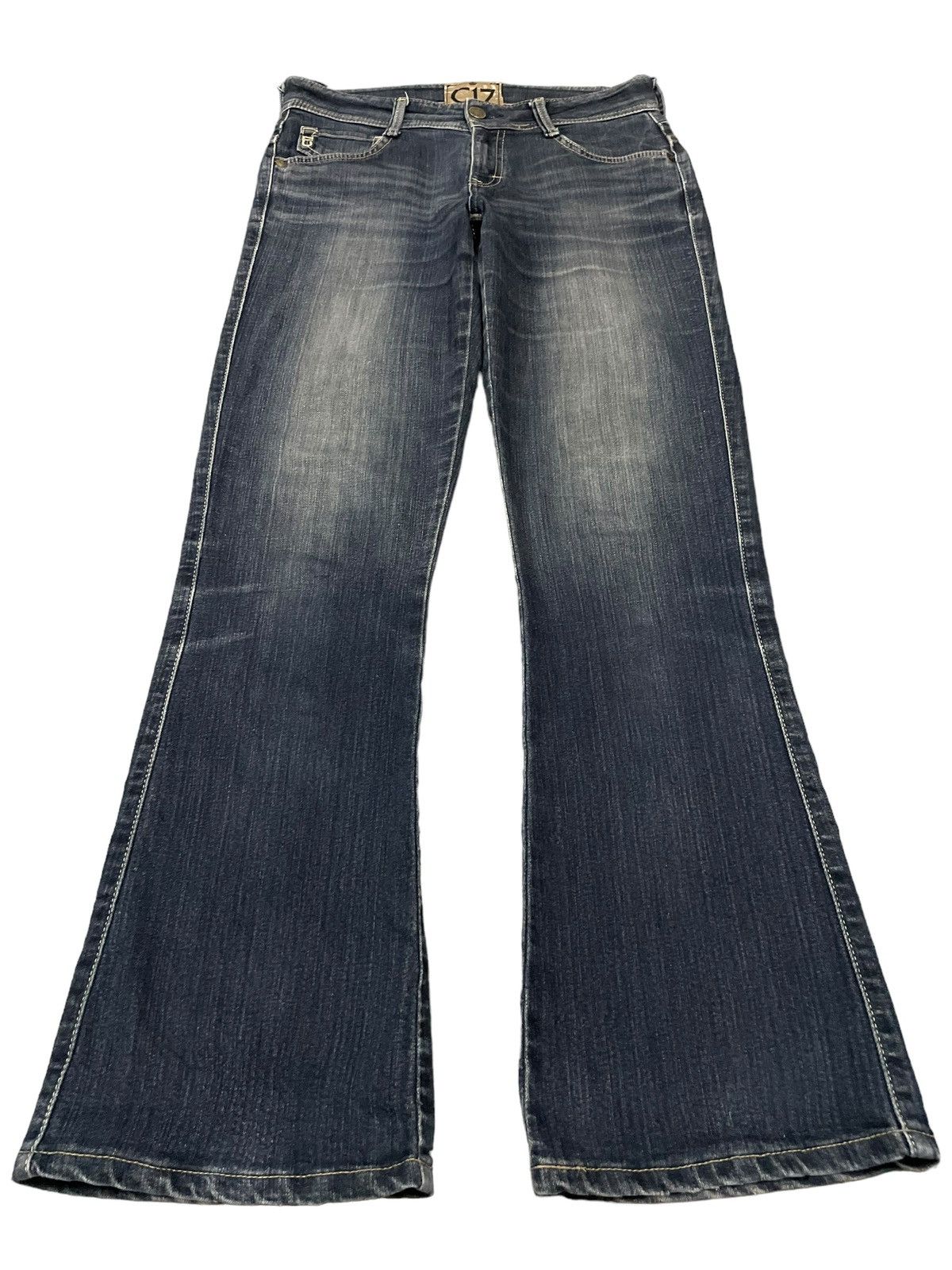 Mizra Jeans Kyoto Vintage Japanese Brand Wide Leg Style Fade Wash Flared Jeans Size 31" - 5 Thumbnail
