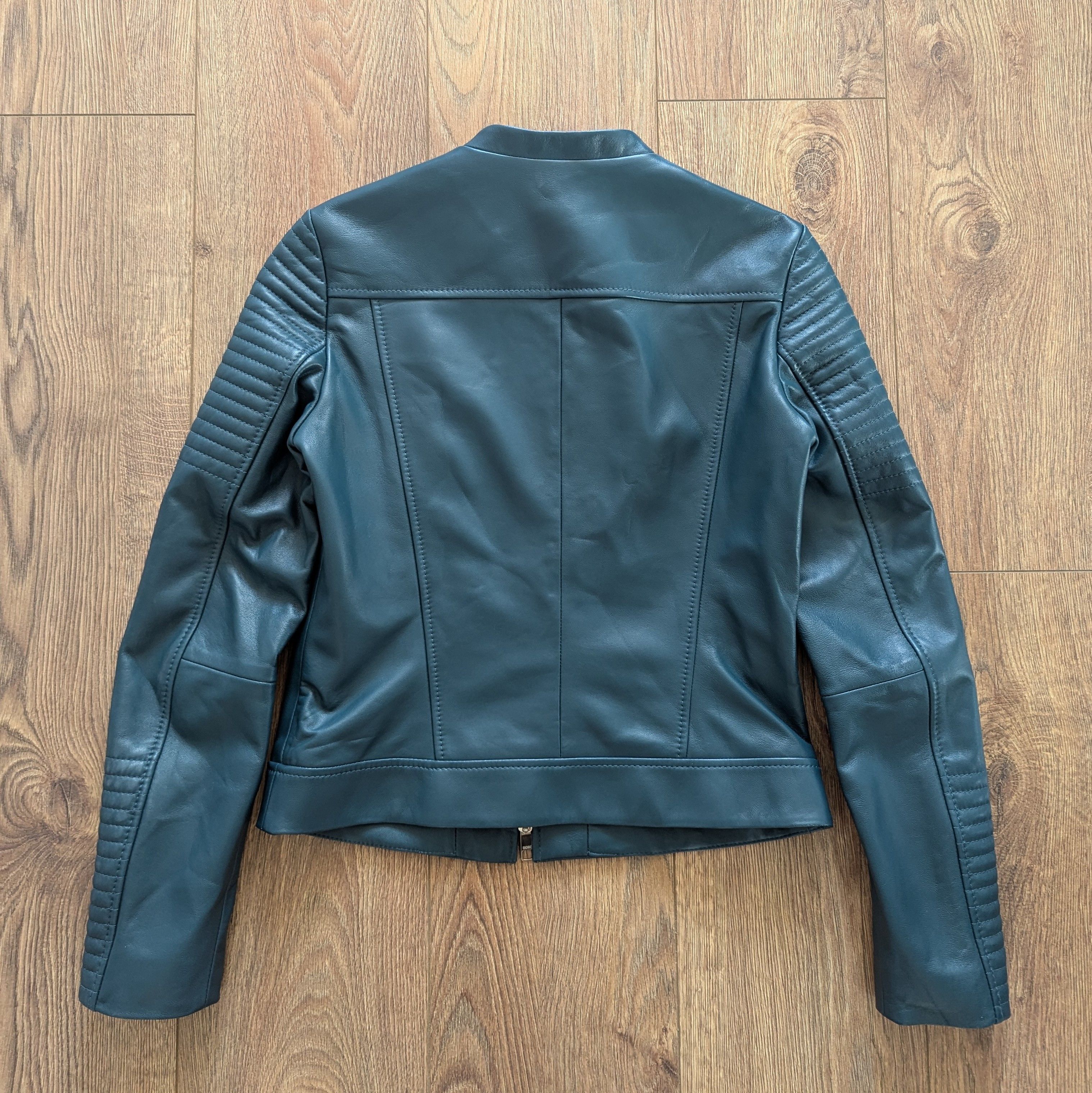 Hugo Boss Hugo Boss Saviza Women's Leather Biker Jacket Luxury Brand Size S / US 4 / IT 40 - 17 Thumbnail