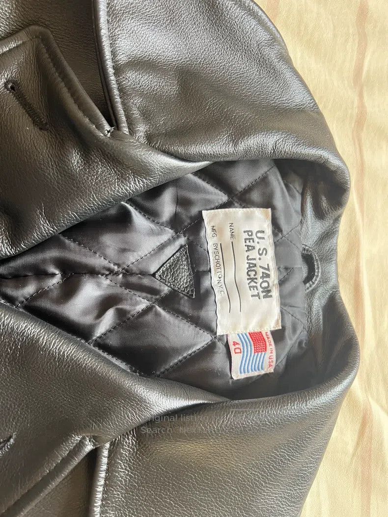 Schott Schott 740 Sheepskin Navy Coat Size US XL / EU 56 / 4 - 2 Thumbnail