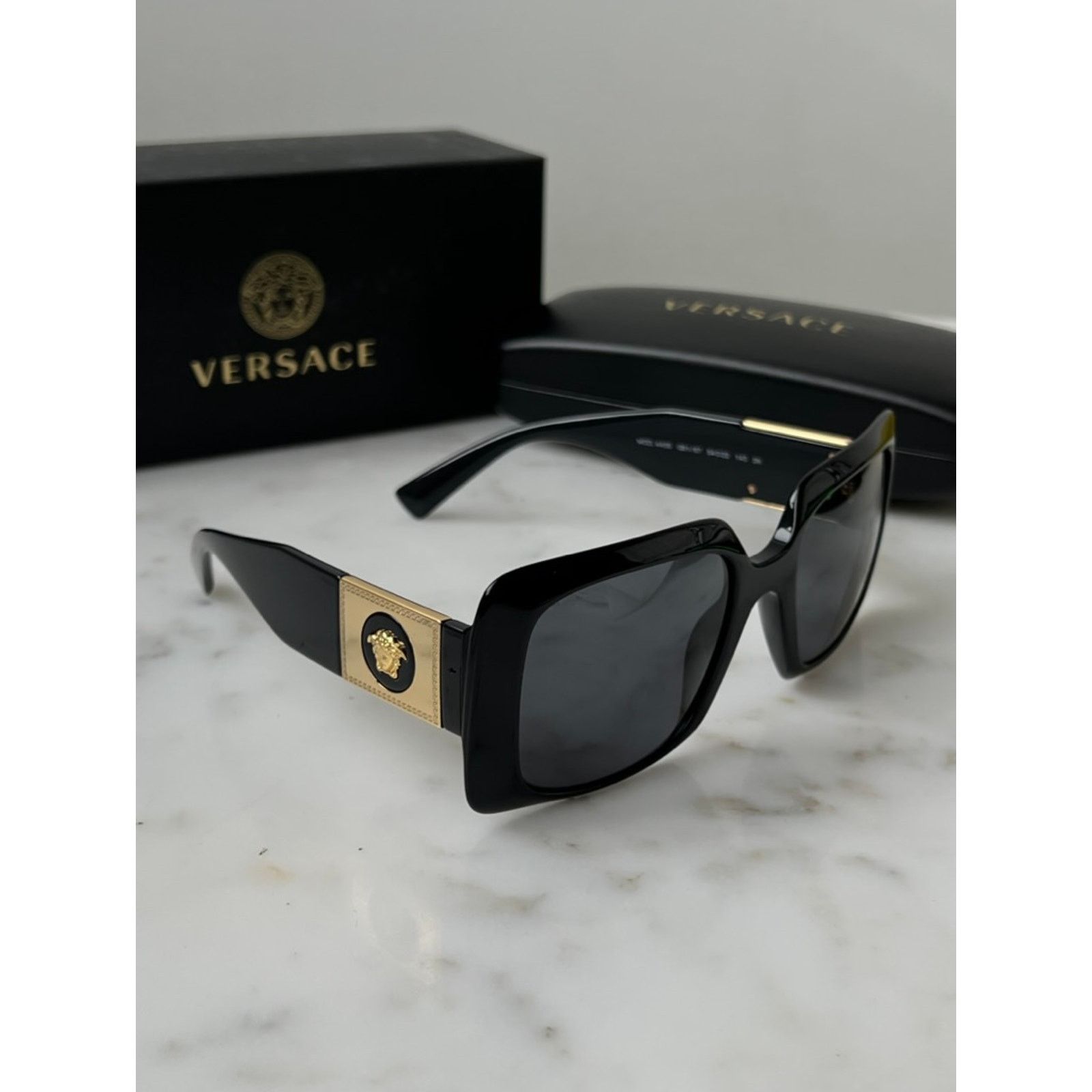 Versace NEW Versace VE4405 Black Square Medusa Sunglasses Size ONE SIZE - 6 Thumbnail