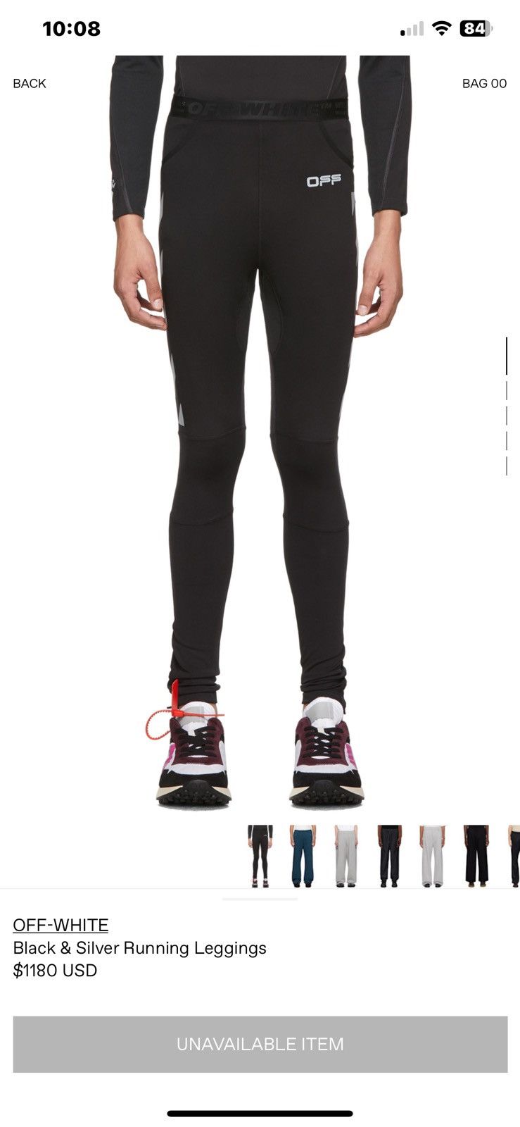 Off-White × Virgil Abloh Off-White Running L/S Tee Black Silver Size US M / EU 48-50 / 2 - 16 Thumbnail