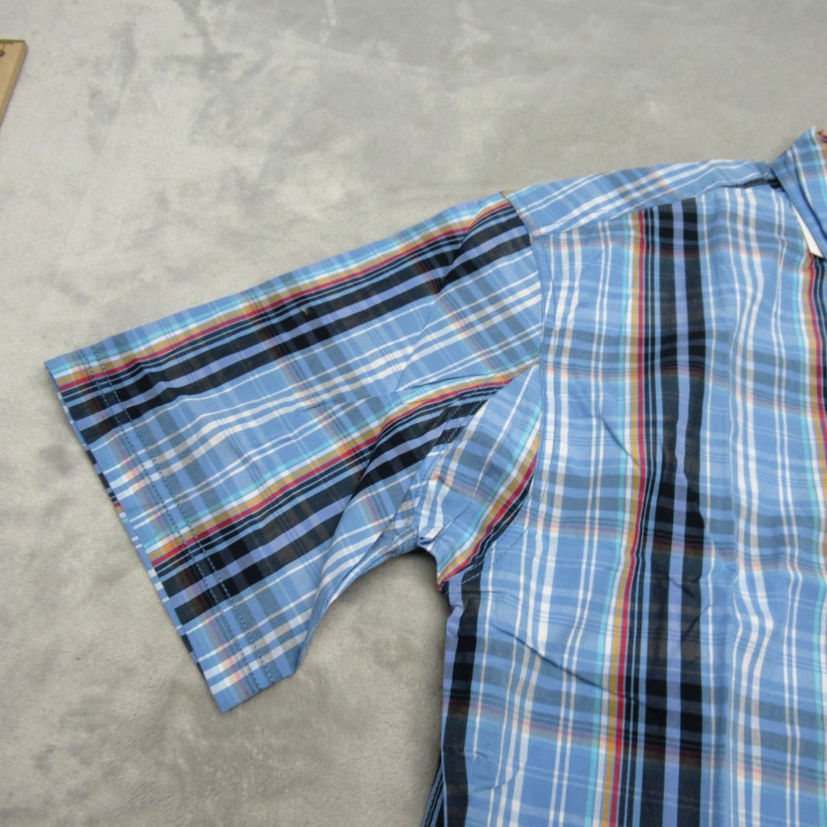Vintage Duluth Trading Shirt Mens Tall M Blue Plaid Cotton Short Sleeve Button-Up Relaxed Fit Pocket Size US M / EU 48-50 / 2 - 5 Thumbnail