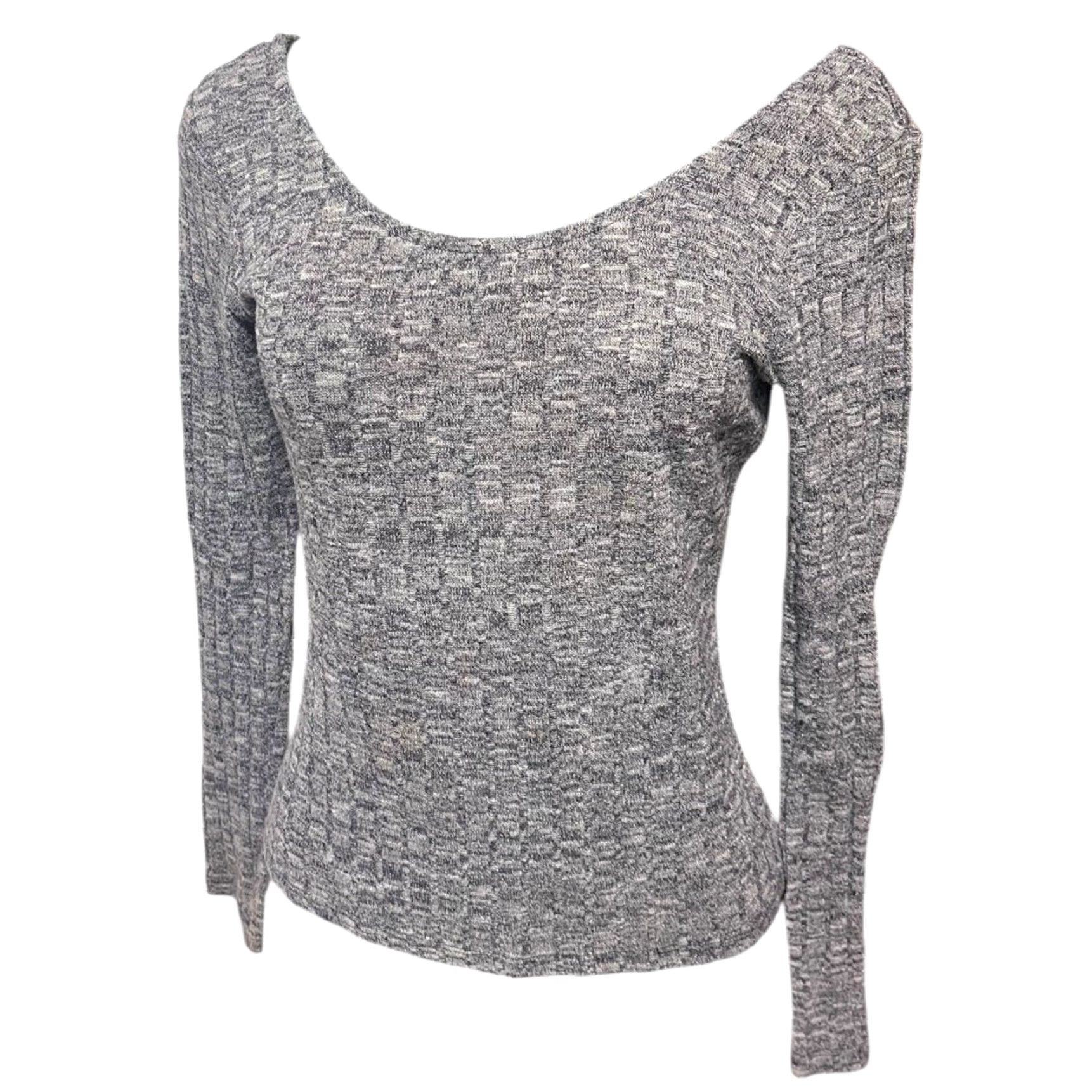Vintage Ultra Flirt T-Shirt Womens Ribbed Fitted Marled Purple Scoop Neck M Medium Size M / US 6-8 / IT 42-44 - 2 Thumbnail