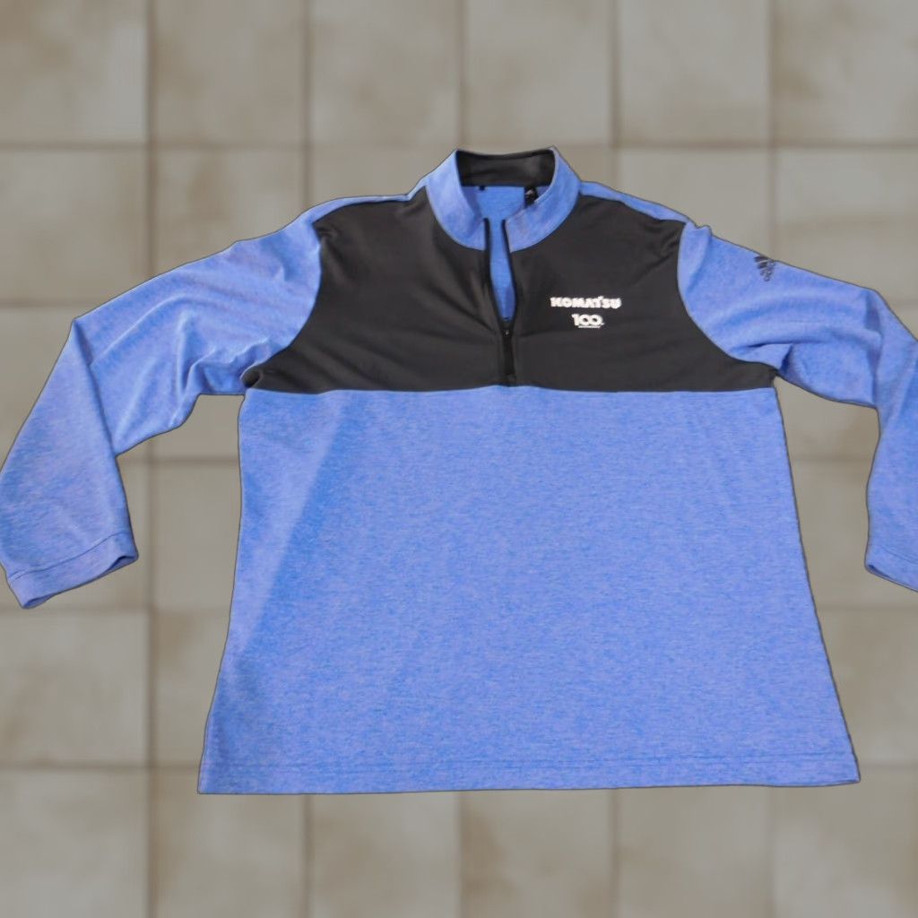 Adidas adidas sweatshirt Men XL blue pullover 1/4 zip knit polyester long sleeve logo zipper Regular Größe XL Men Blue 1/4 Zip Active Outdoor Running Walking Size US XL / EU 56 / 4 - 1 Thumbnail